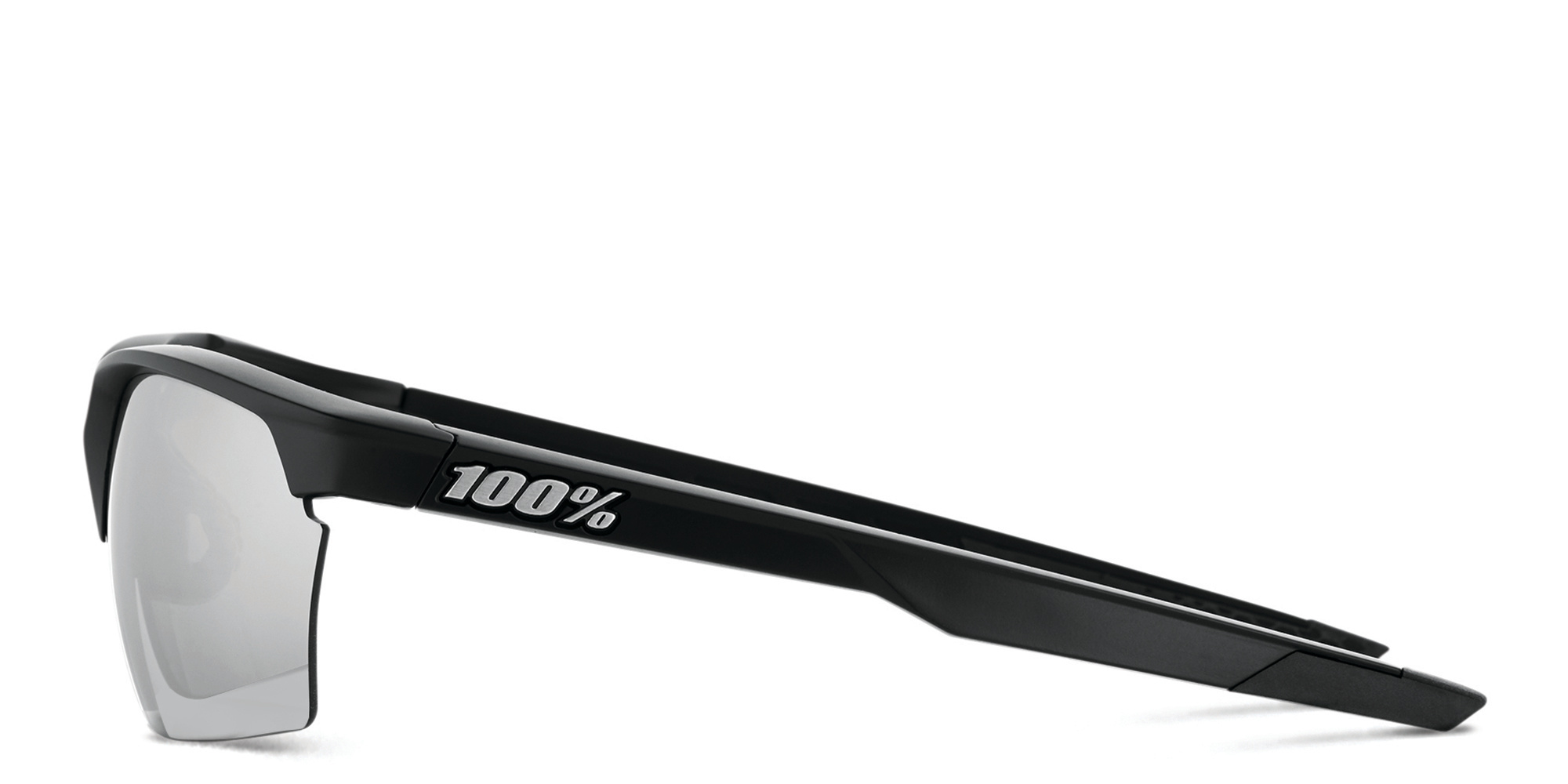 Shop 100 % Speedcoupe Unisex Half-Rim Square Sunglasses in Black online.