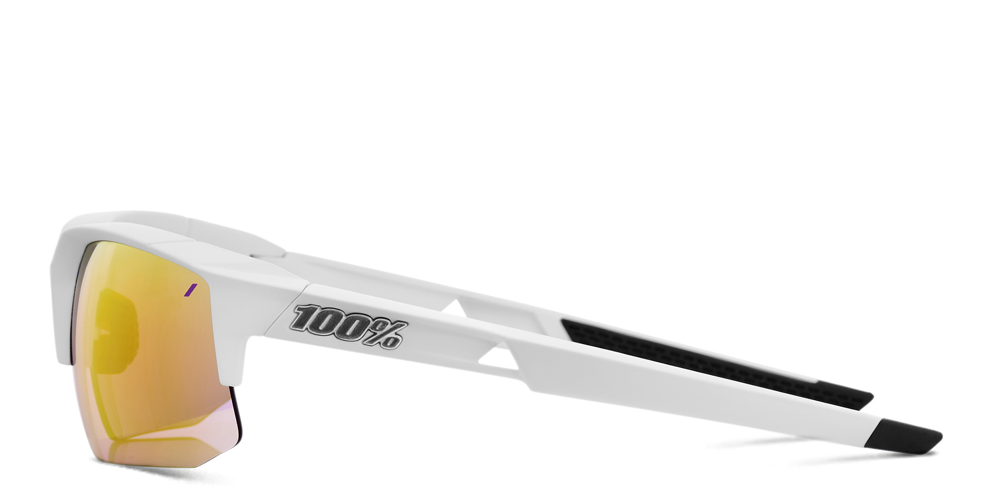 Shop 100 % Speedcoupe Unisex Half-Rim Square Sunglasses in White online.