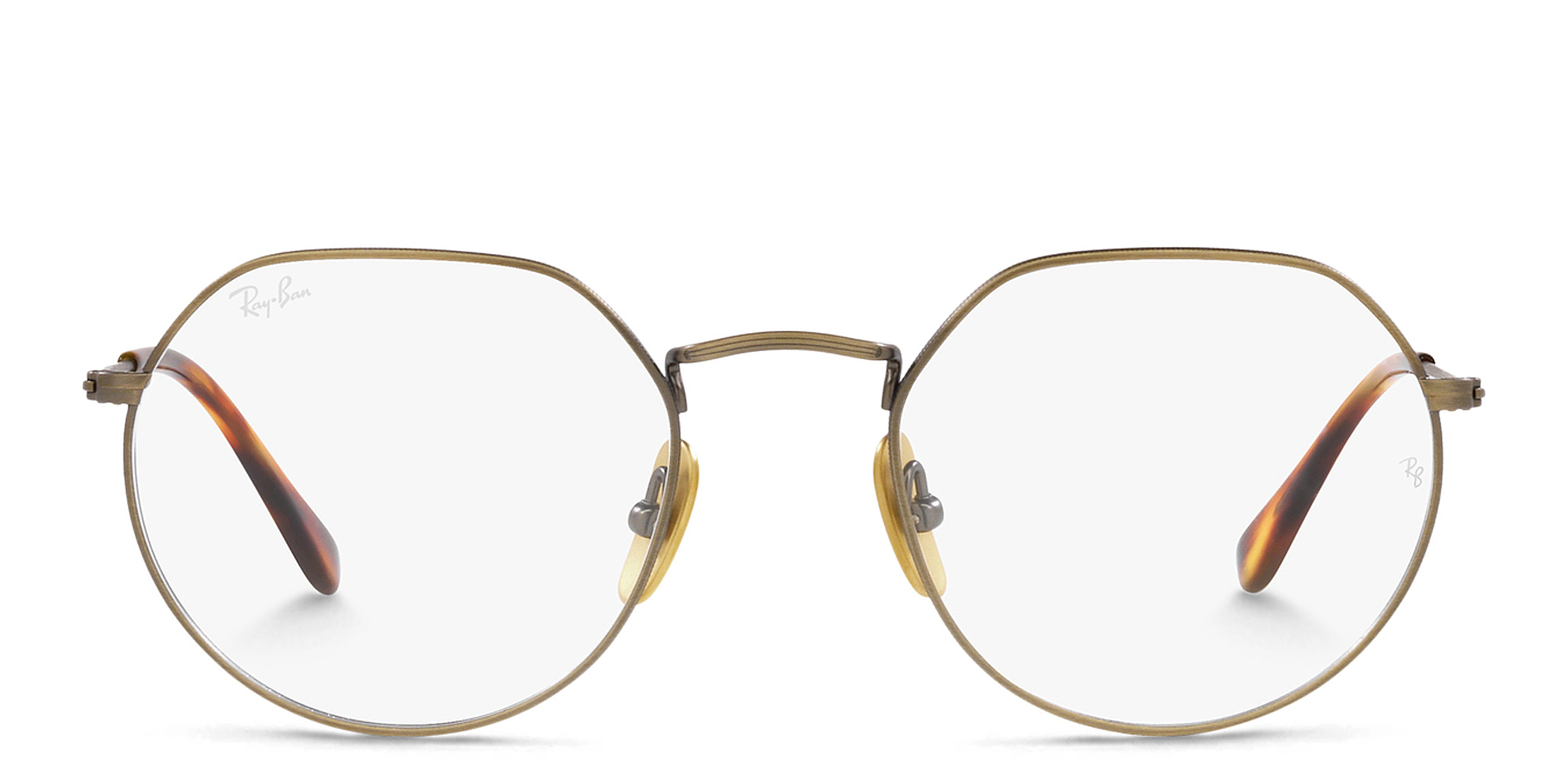 نظارات طبية غير منتظمة للجنسين من راي بان بلون ذهبي - صورة المنتج 1