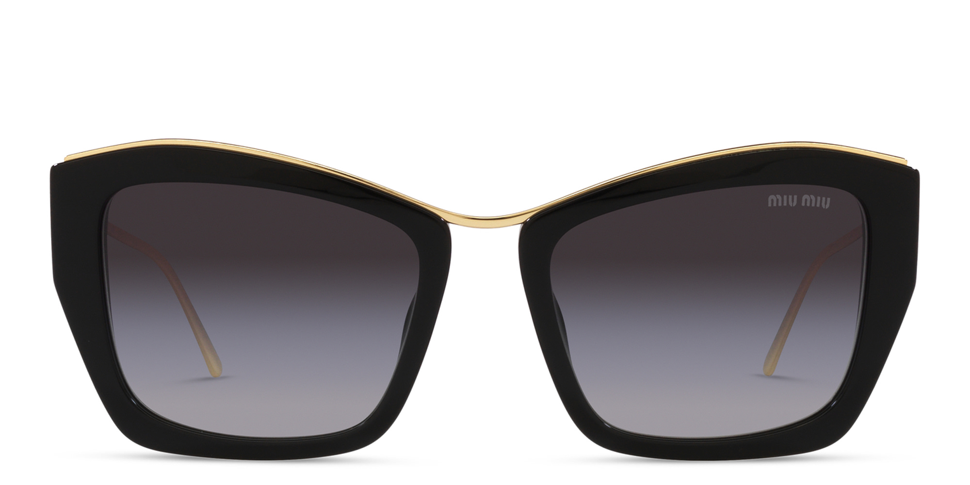Shop MIU MIU Cat-Eye Sunglasses in Black online.