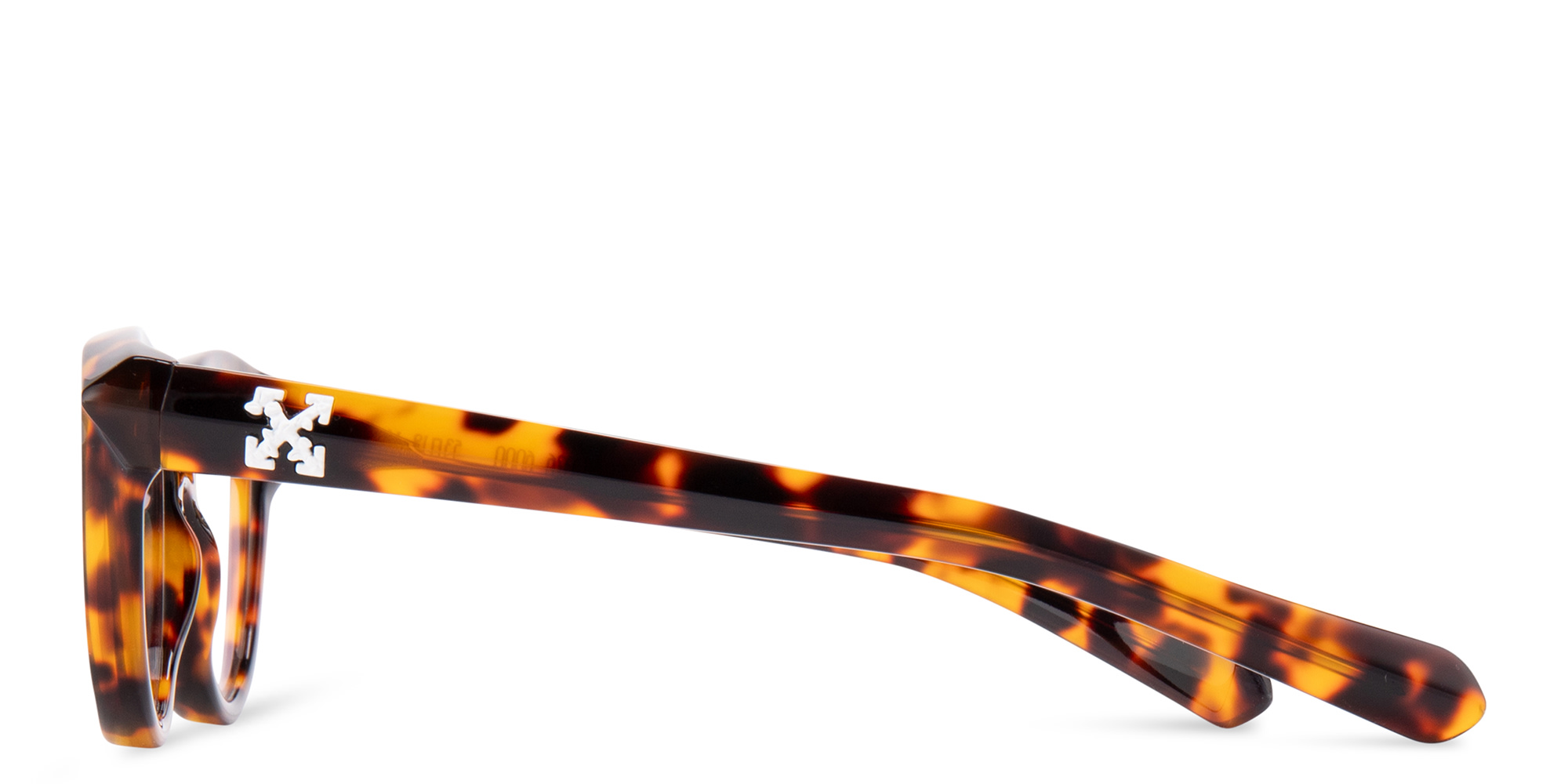 Shop OFF WHITE Style 26 Unisex Square Eyeglasses in Havana online.