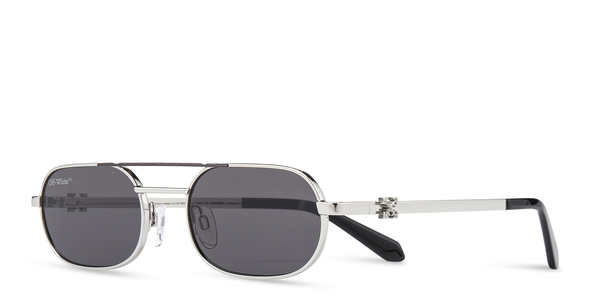 تسوق نظارات شمسية مستطيلة للجنسين أوف وايت بلون فضي أونلاين.