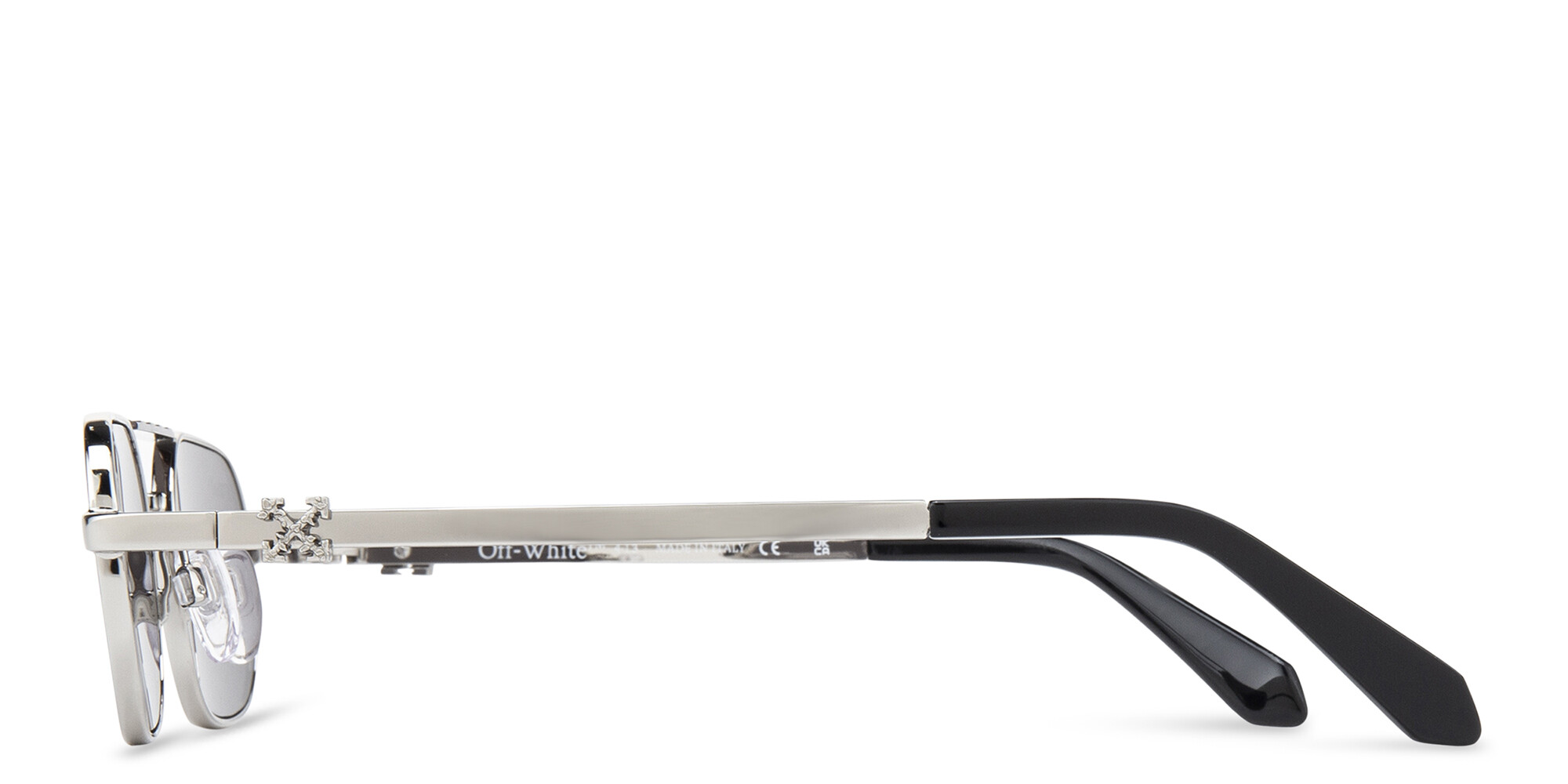 تسوق نظارات شمسية مستطيلة للجنسين أوف وايت بلون فضي أونلاين.