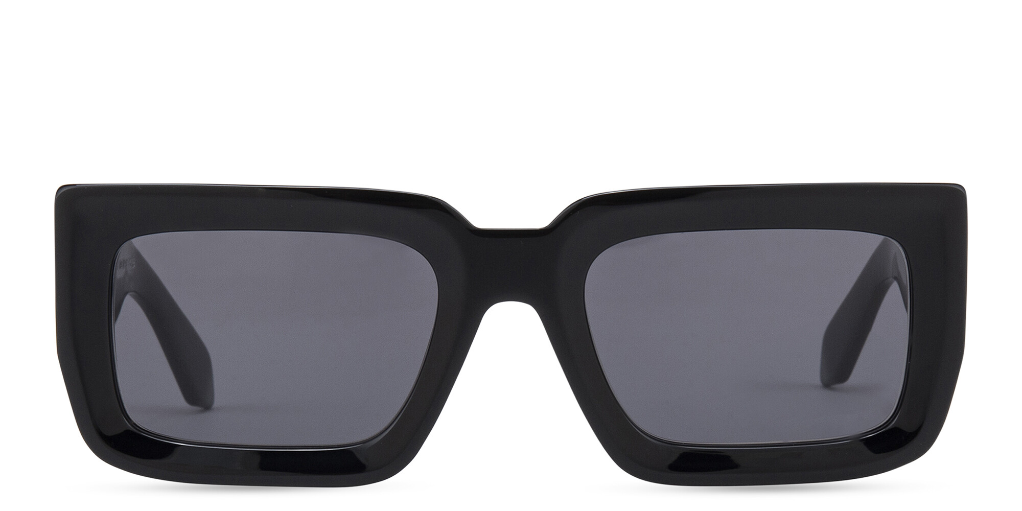 Shop OFF WHITE Boston Unisex Rectangle Sunglasses in Black online.