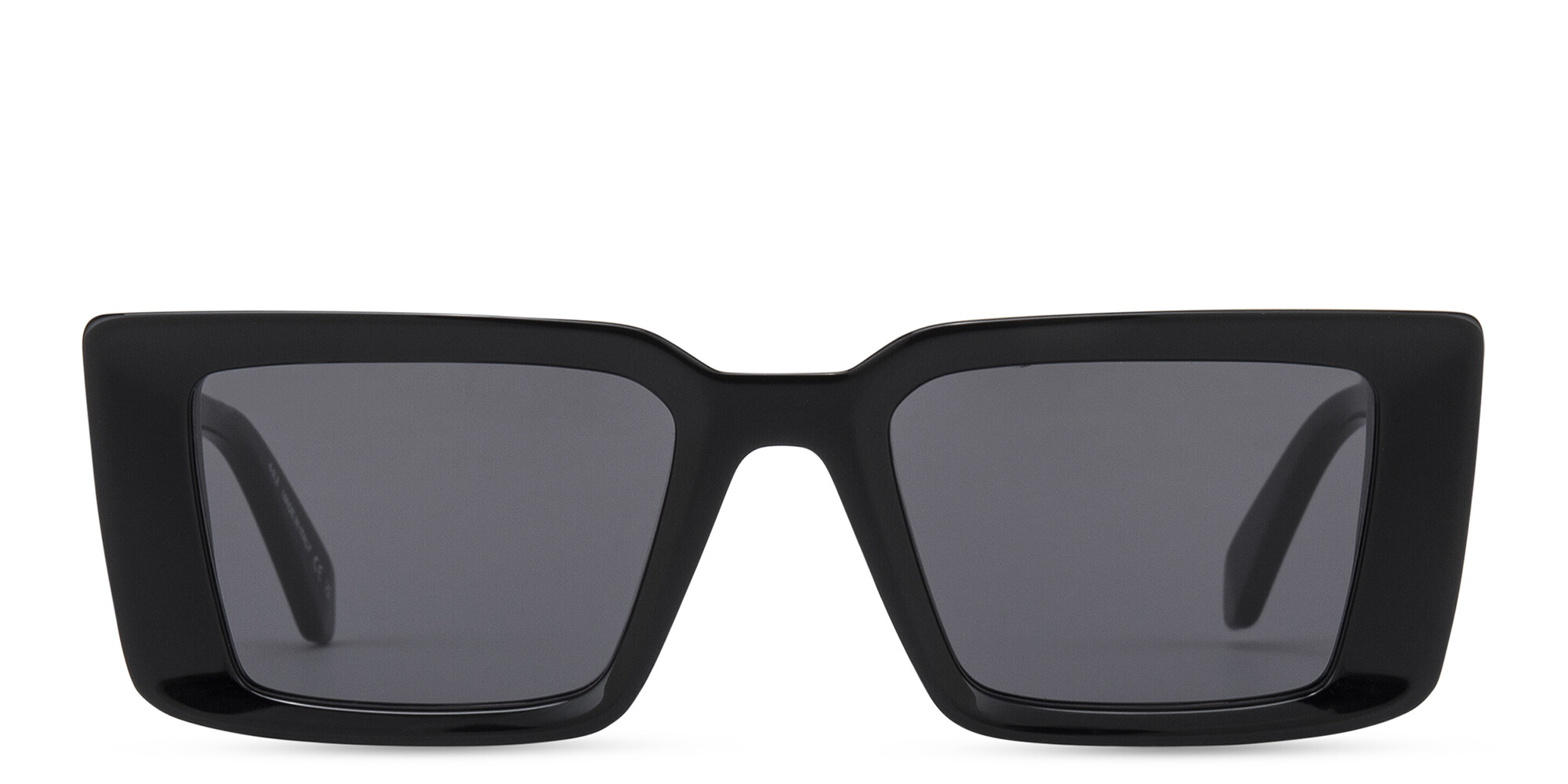 Shop OFF WHITE Unisex Rectangle Sunglasses in Black online.
