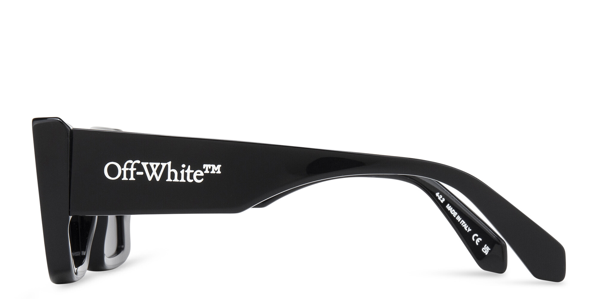 Shop OFF WHITE Unisex Rectangle Sunglasses in Black online.