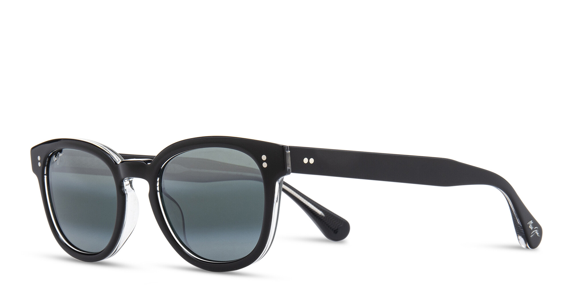 Maui Jim Cheetah 5 Round Sunglasses in Black – Product Photo 4
