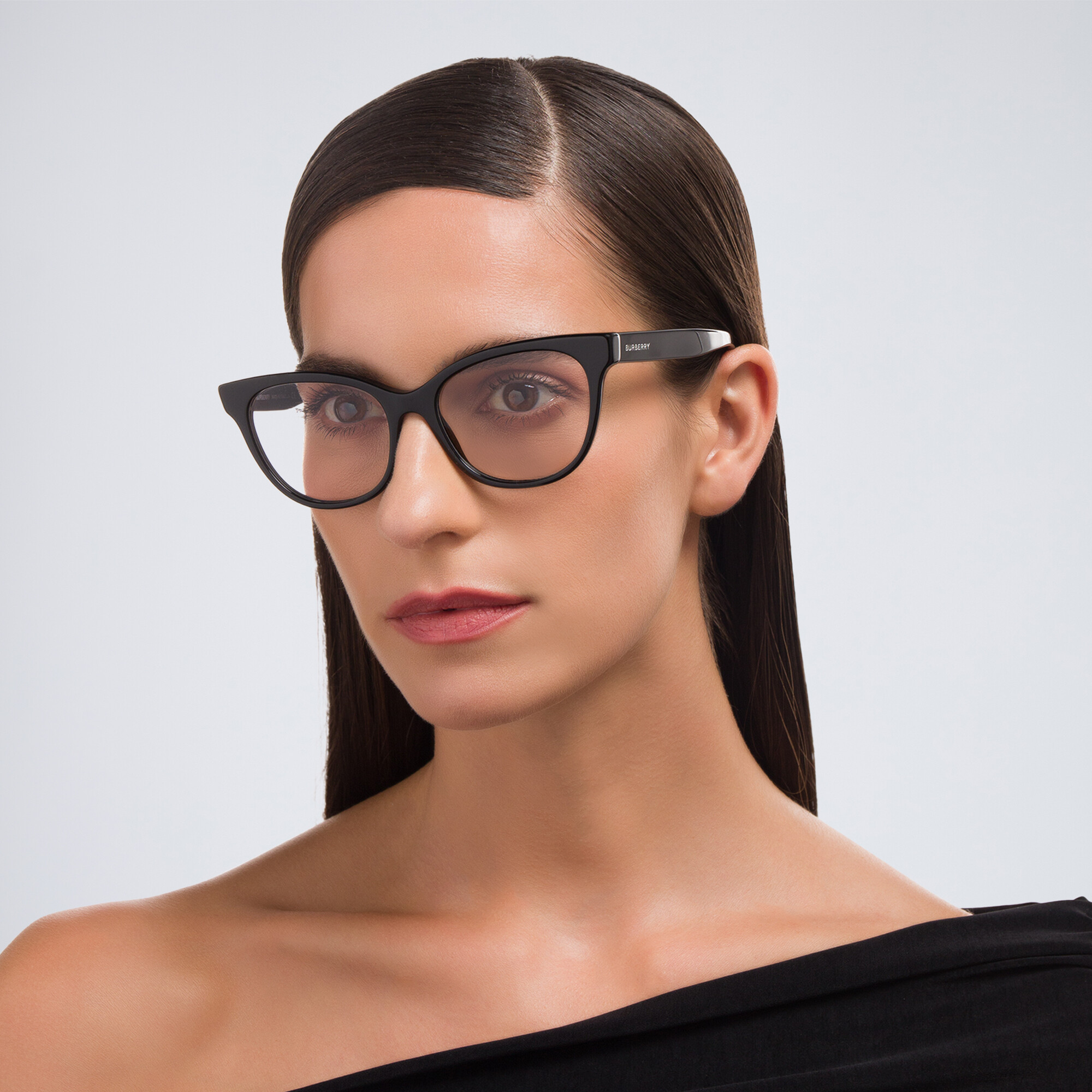 BURBERRY Cat-Eye Eyeglasses in Black – Product Photo 6