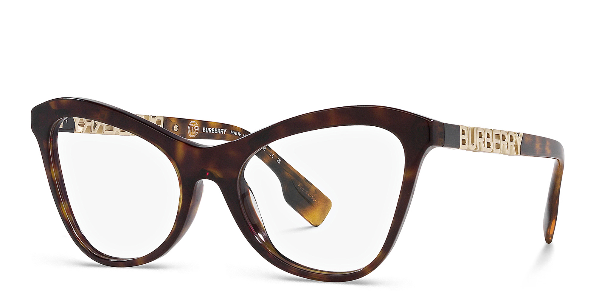 BURBERRY Cat-Eye Eyeglasses in Dark Havana – Product Photo 2