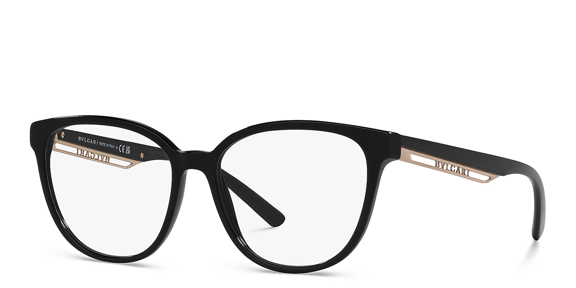 Shop BVLGARI B.Zero1 Square Eyeglasses in Black online.