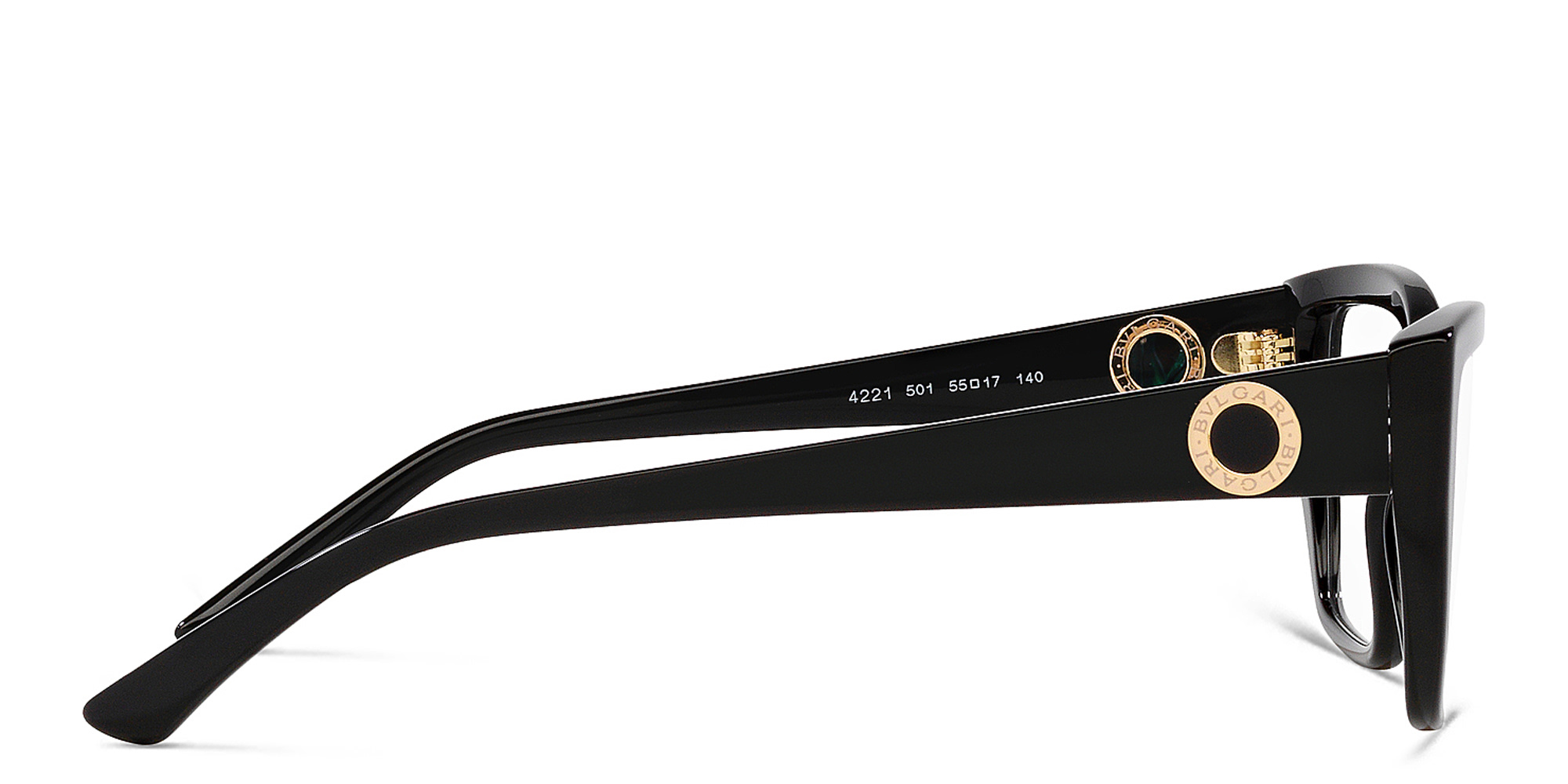 BVLGARI Wide Cat-Eye Eyeglasses in Black – Product Photo 3