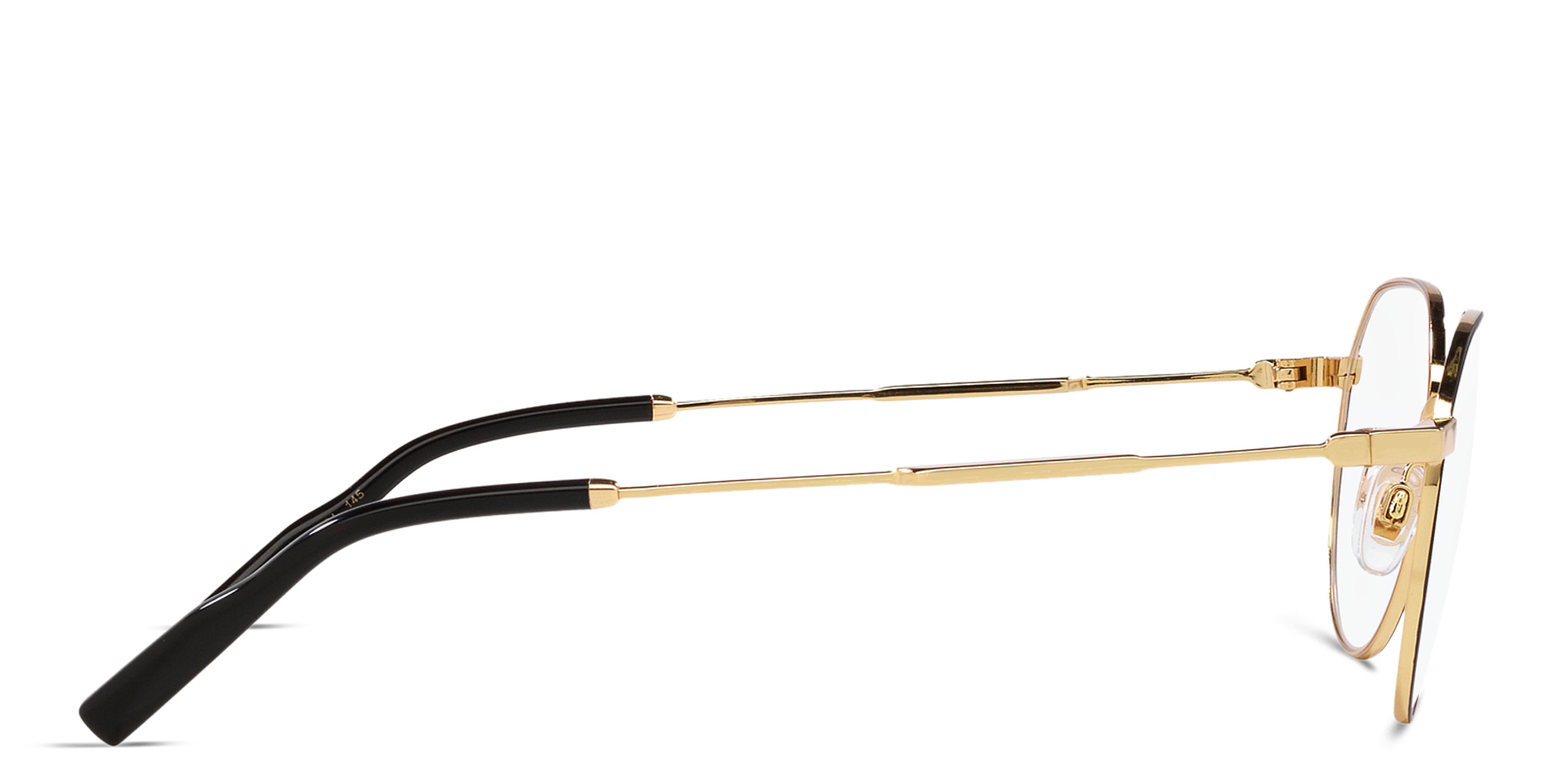 Shop Dolce & Gabbana Panthos Eyeglasses in Gold/Matte Black online.