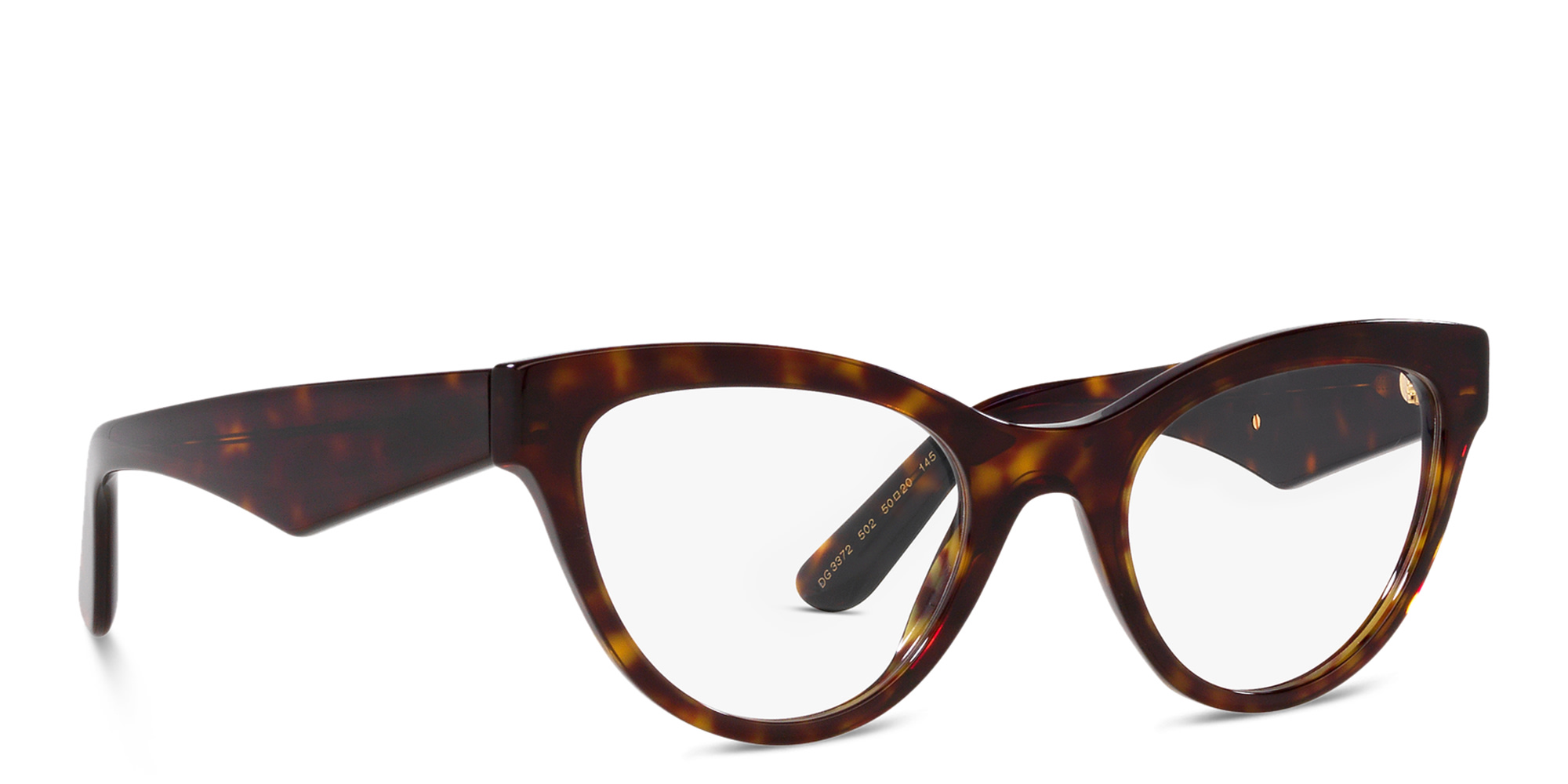 Shop Dolce & Gabbana Butterfly Eyeglasses in Havana online.