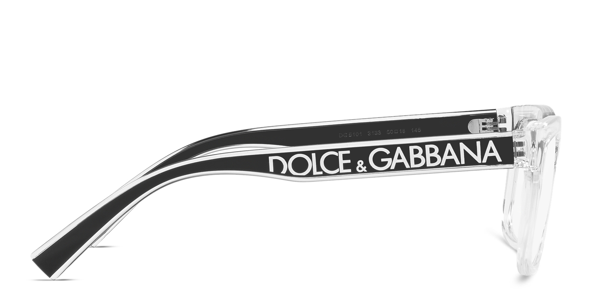 Shop Dolce & Gabbana Square Eyeglasses in Crystal online.