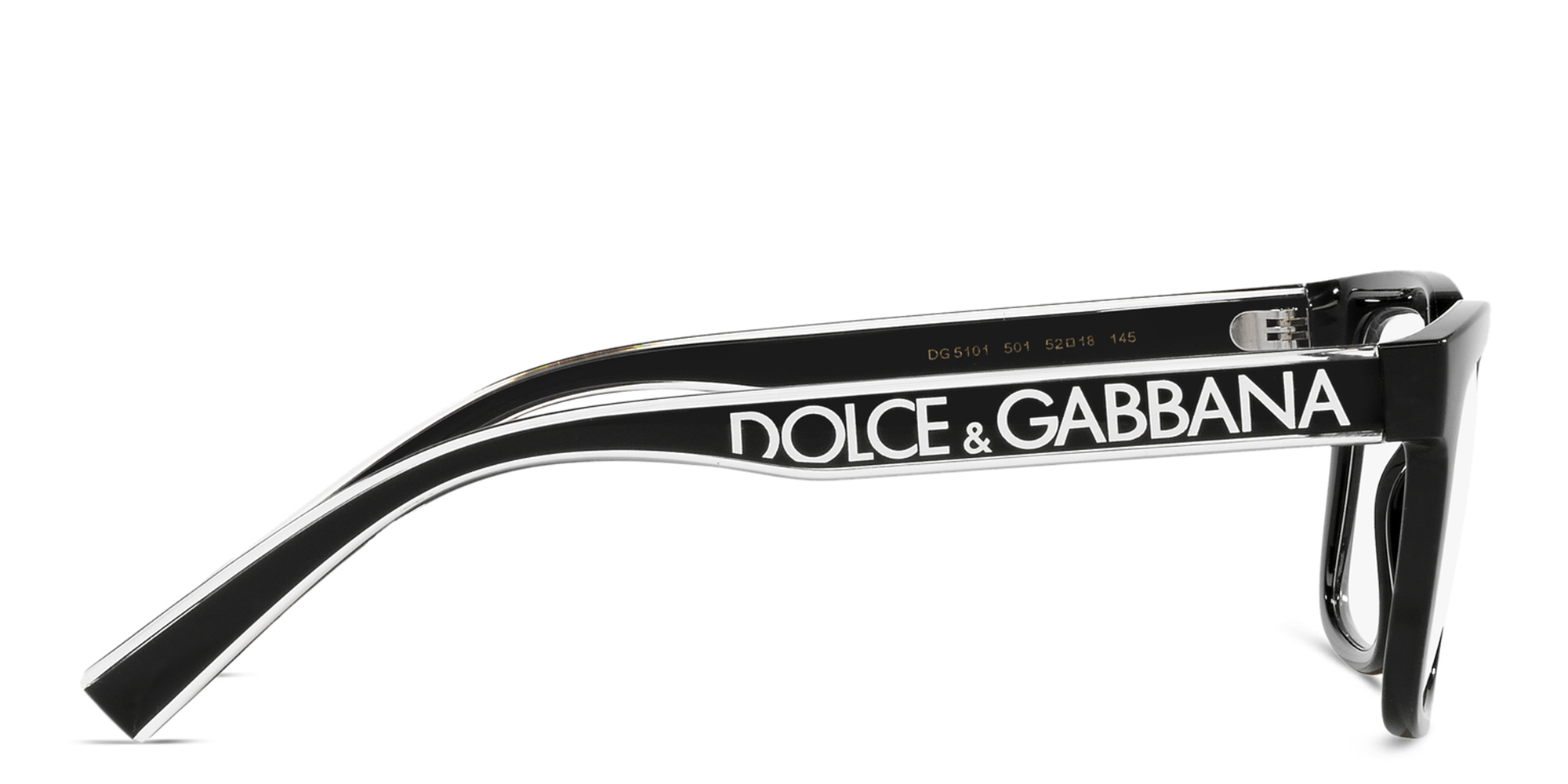 Dolce & Gabbana Square Eyeglasses in Black – Product Photo 3