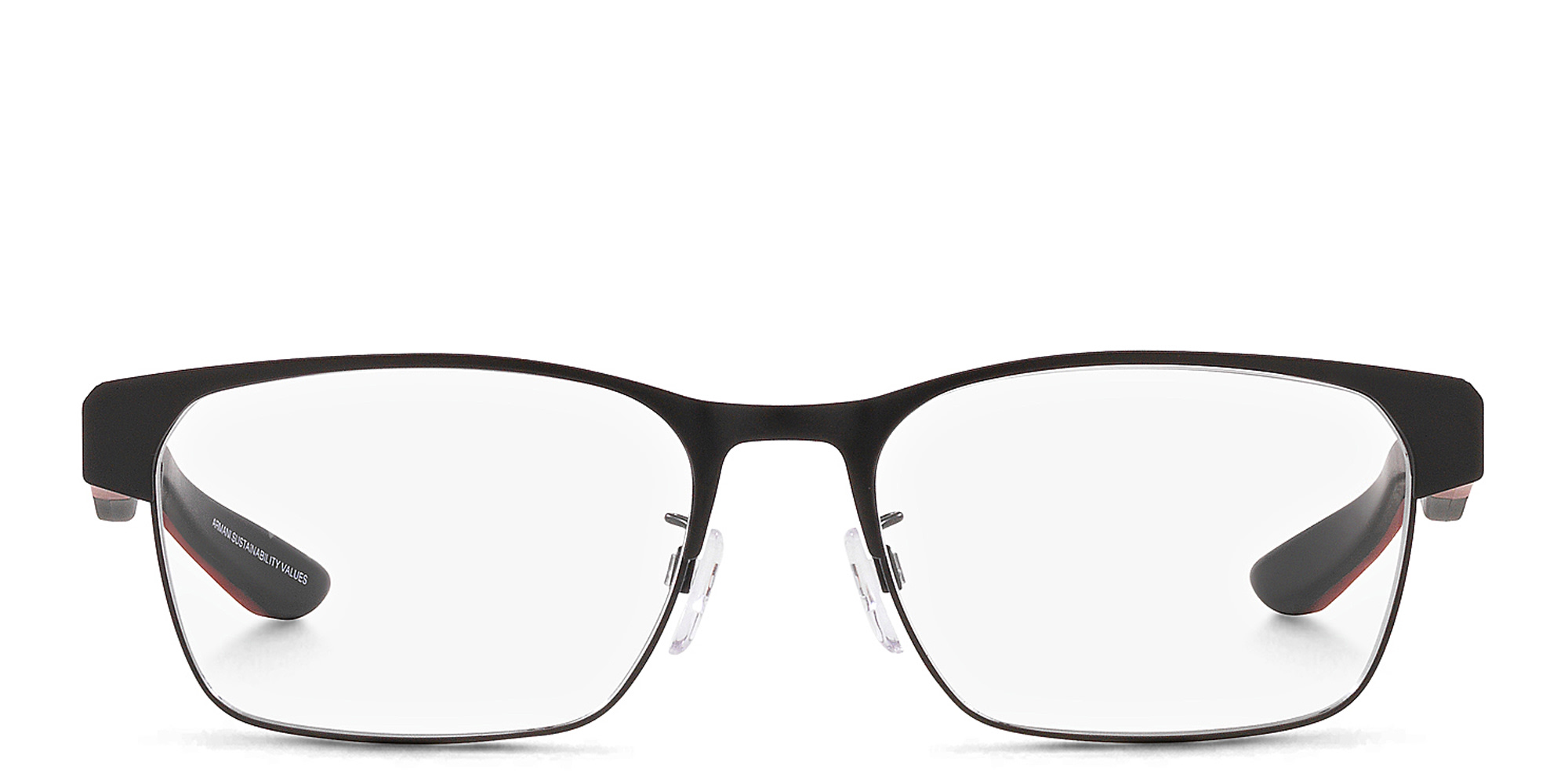 Emporio Armani Rectangle Eyeglasses in Matte Black – Product Photo 1