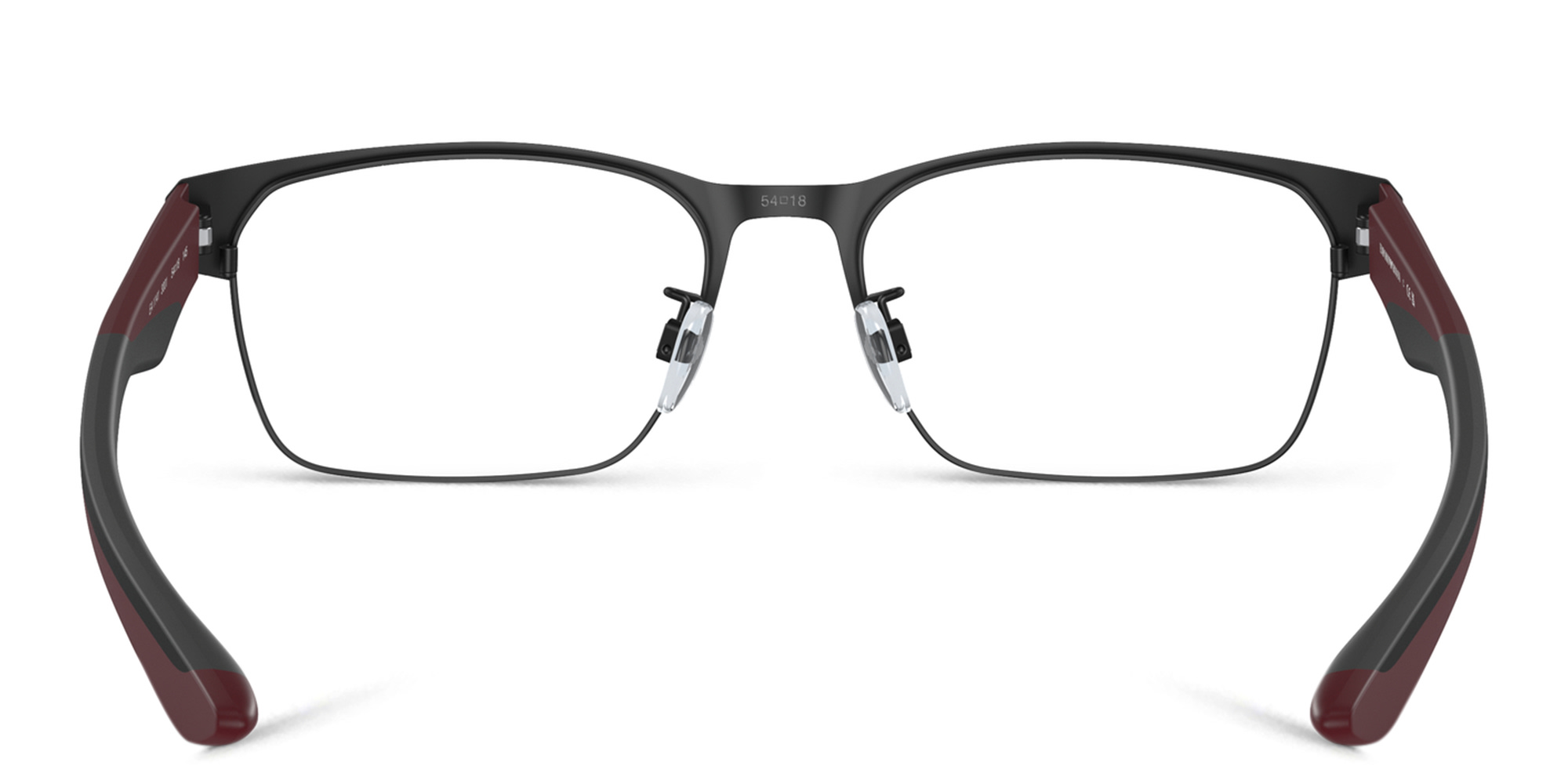 Emporio Armani Rectangle Eyeglasses in Matte Black – Product Photo 4