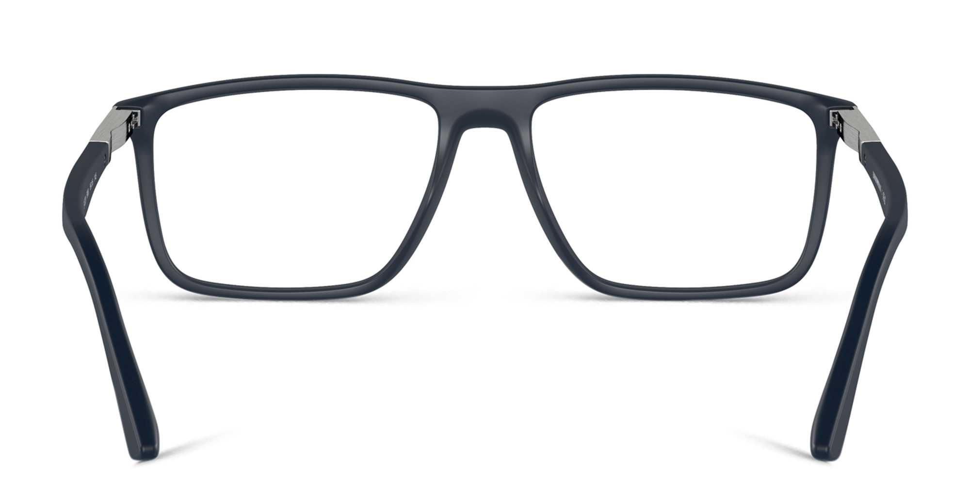 Shop Emporio Armani Wide Rectangle Eyeglasses in Matte Blue online.