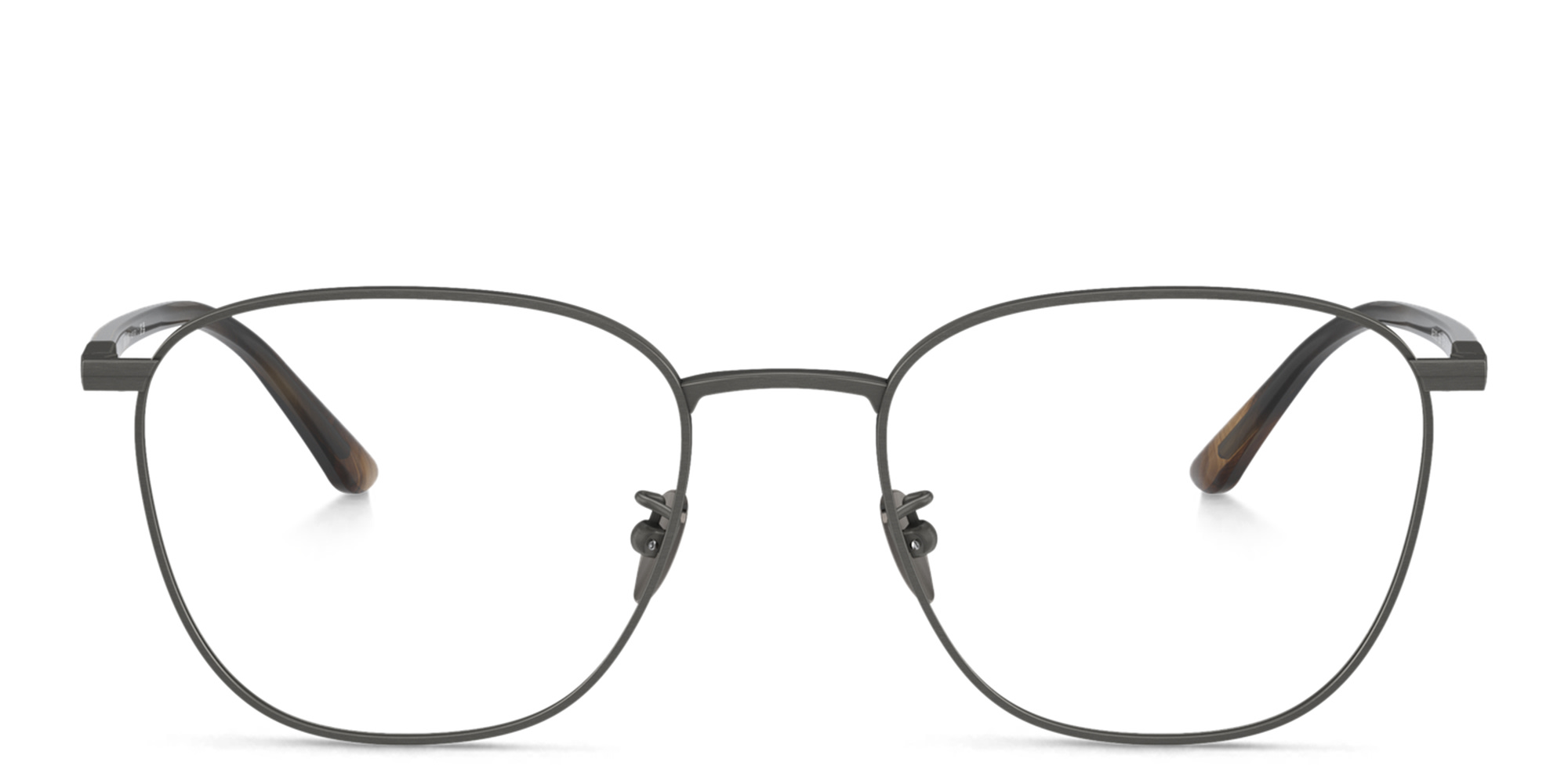 GIORGIO ARMANI Square Eyeglasses in Brushed Gunmetal – Product Photo 1