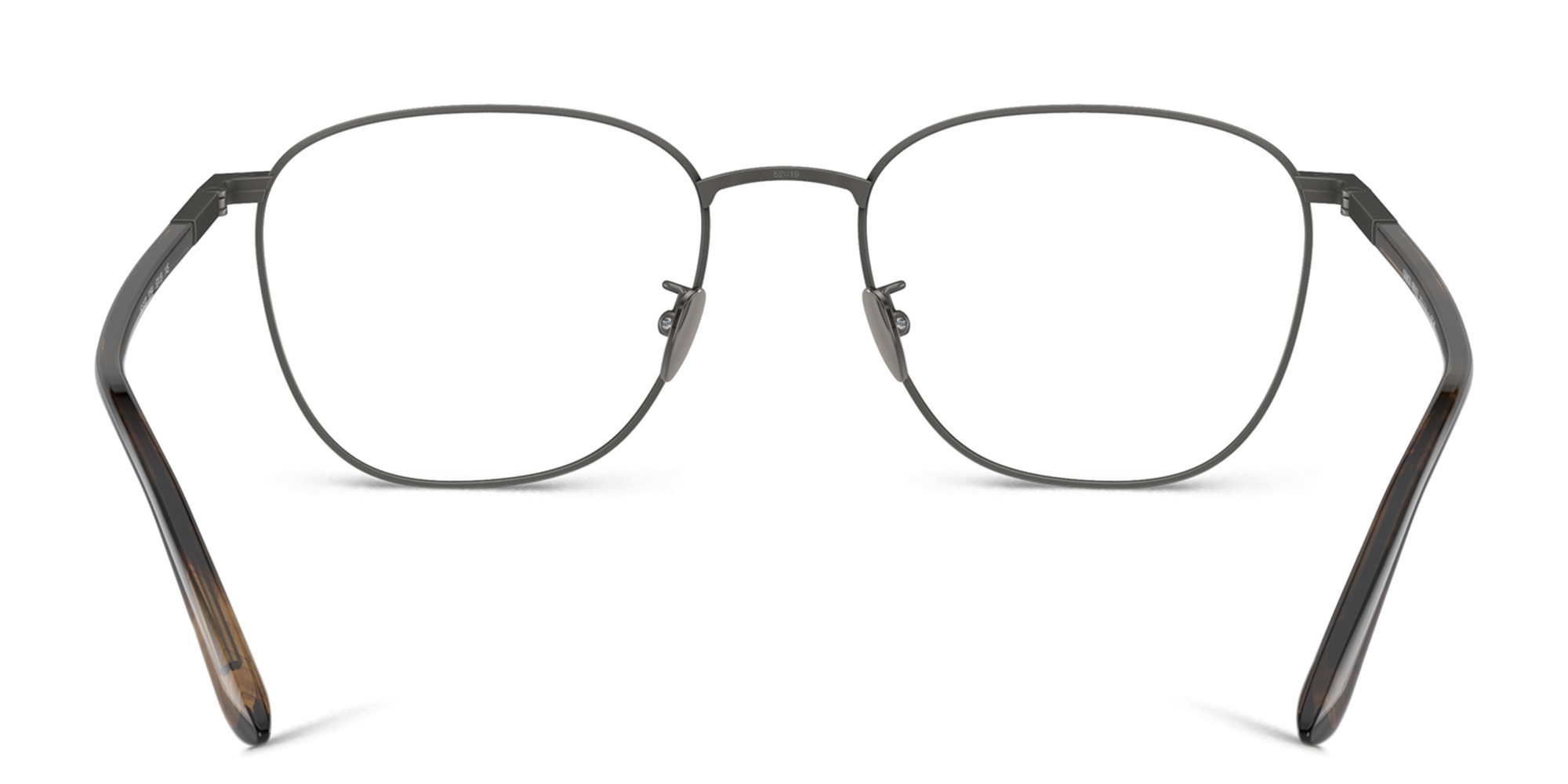 GIORGIO ARMANI Square Eyeglasses in Brushed Gunmetal – Product Photo 4