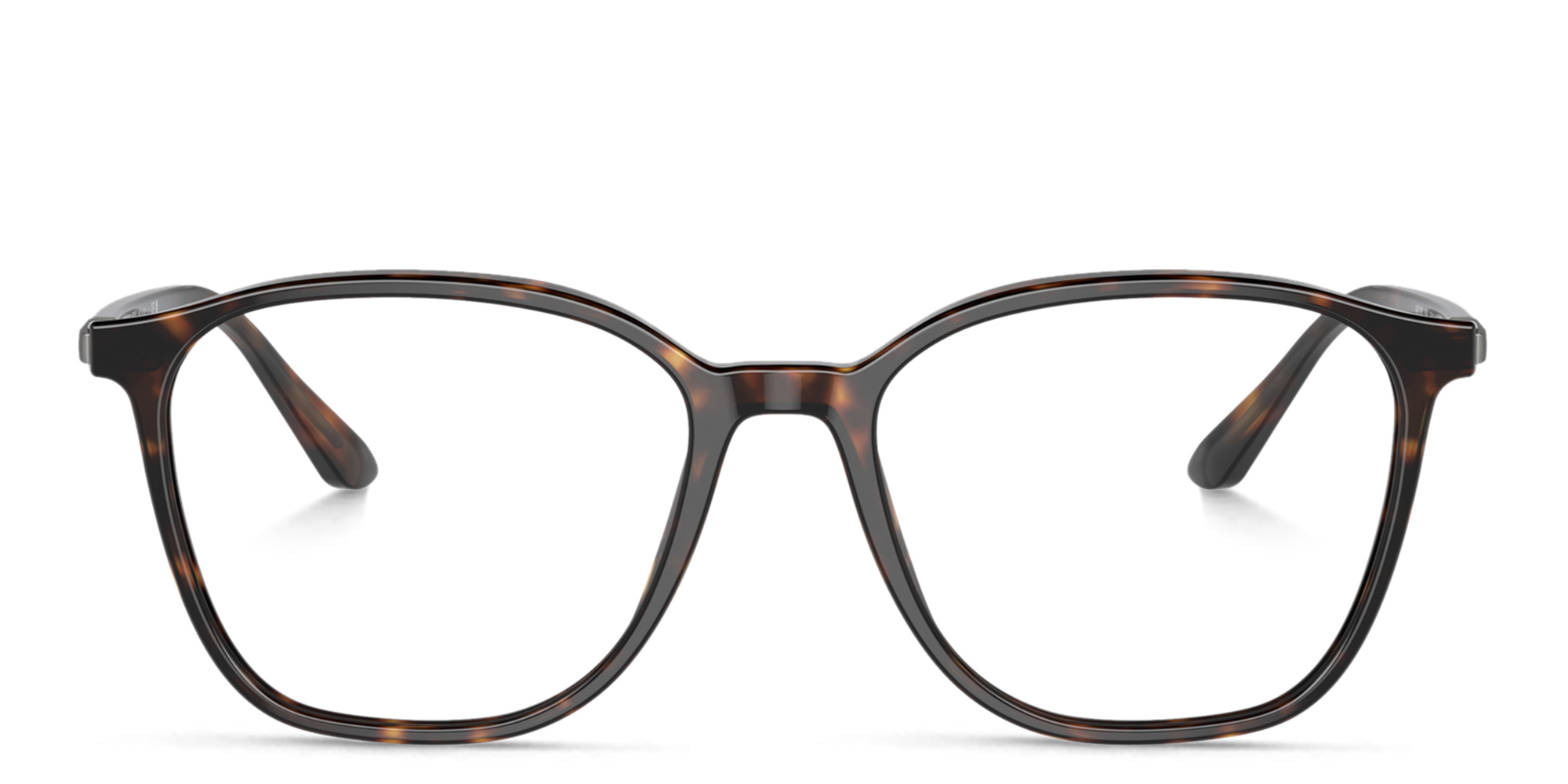 Shop GIORGIO ARMANI Square Eyeglasses in Havana online.