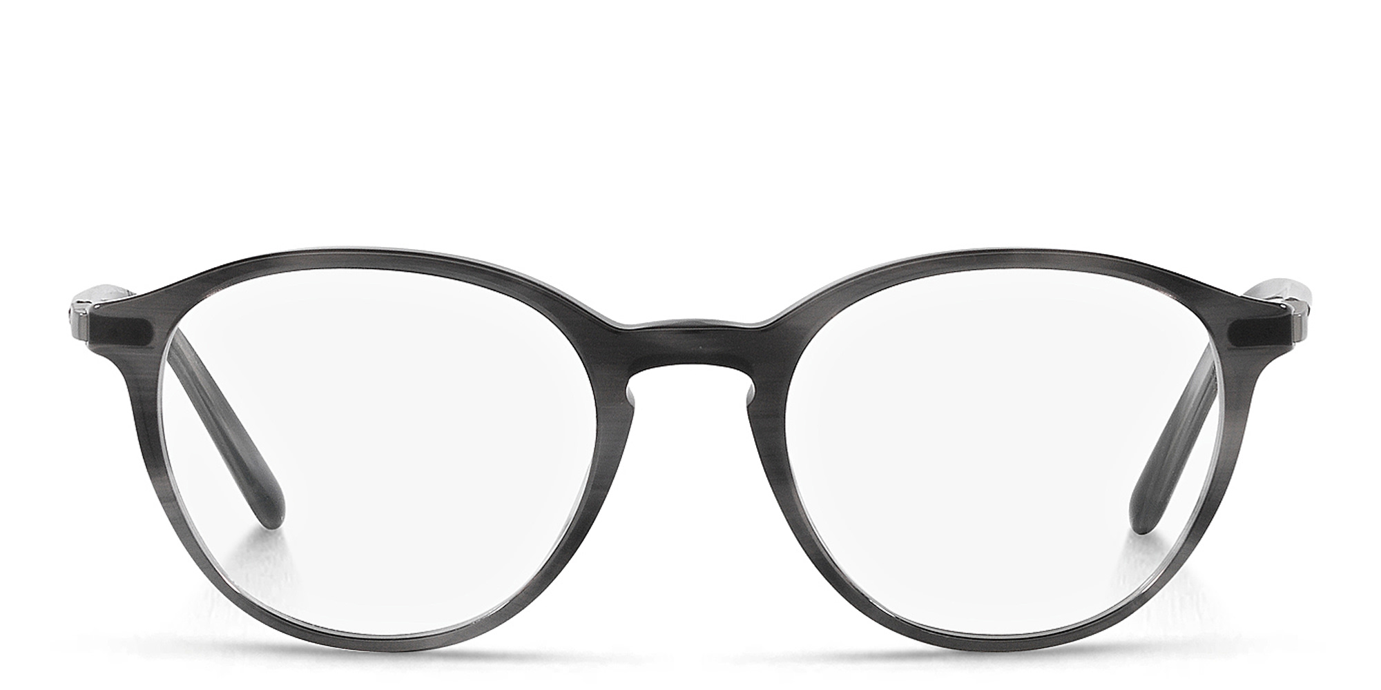 Shop GIORGIO ARMANI Panthos Eyeglasses in Striped Grey online.