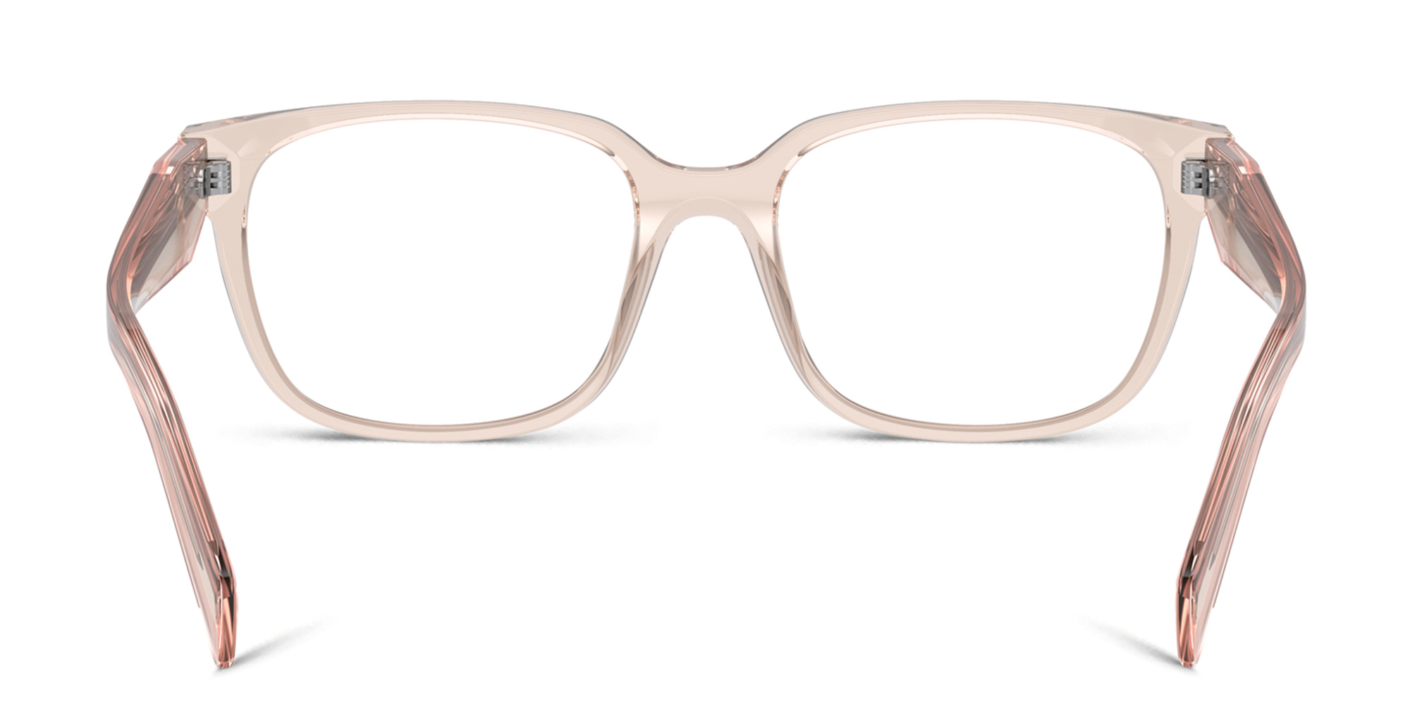 Shop PRADA Rectangle Eyeglasses in Crystal Pink online.