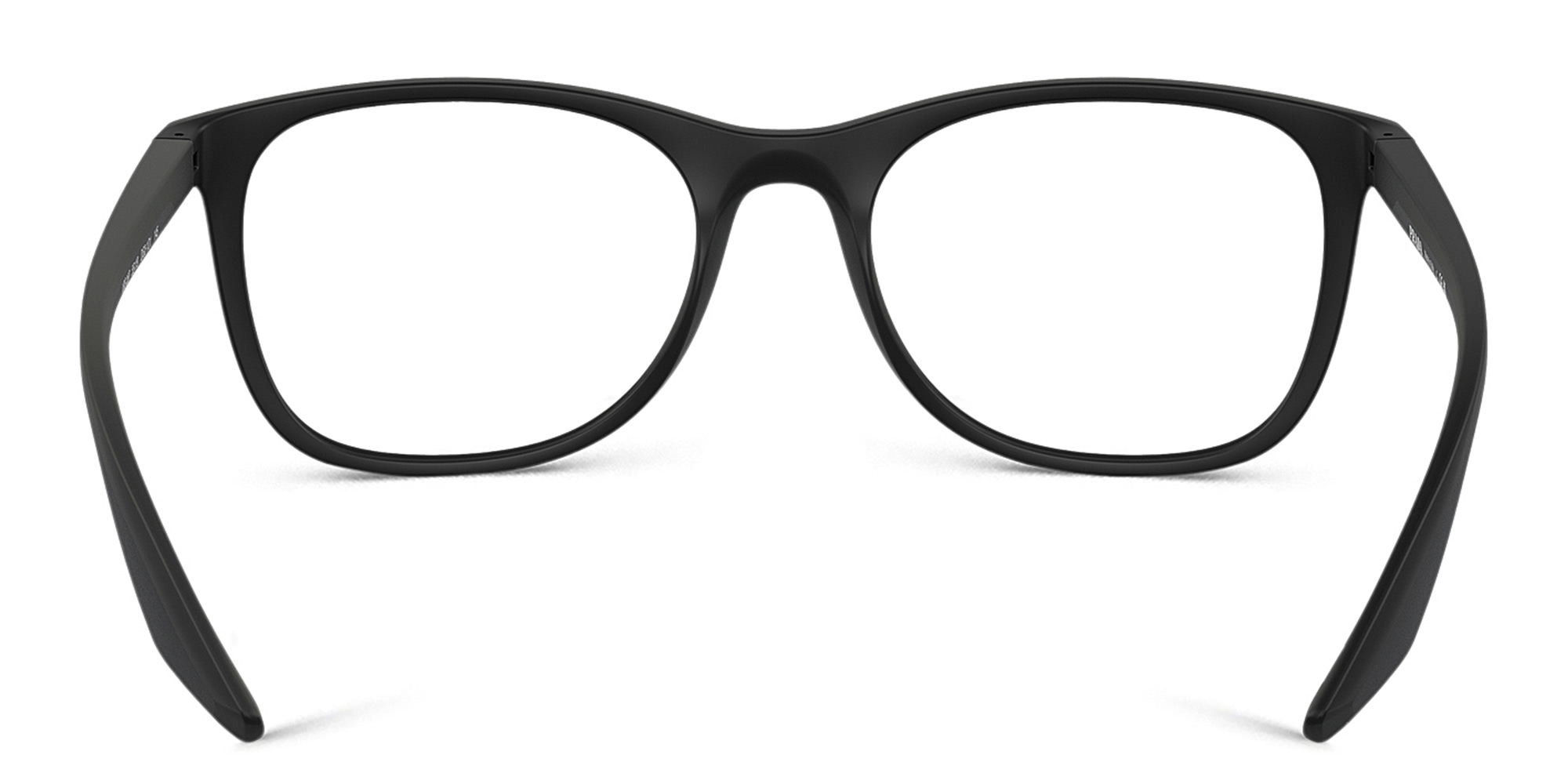 Prada Linea Rossa Logo Wide Pillow Eyeglasses in Black Rubber – Product Photo 4