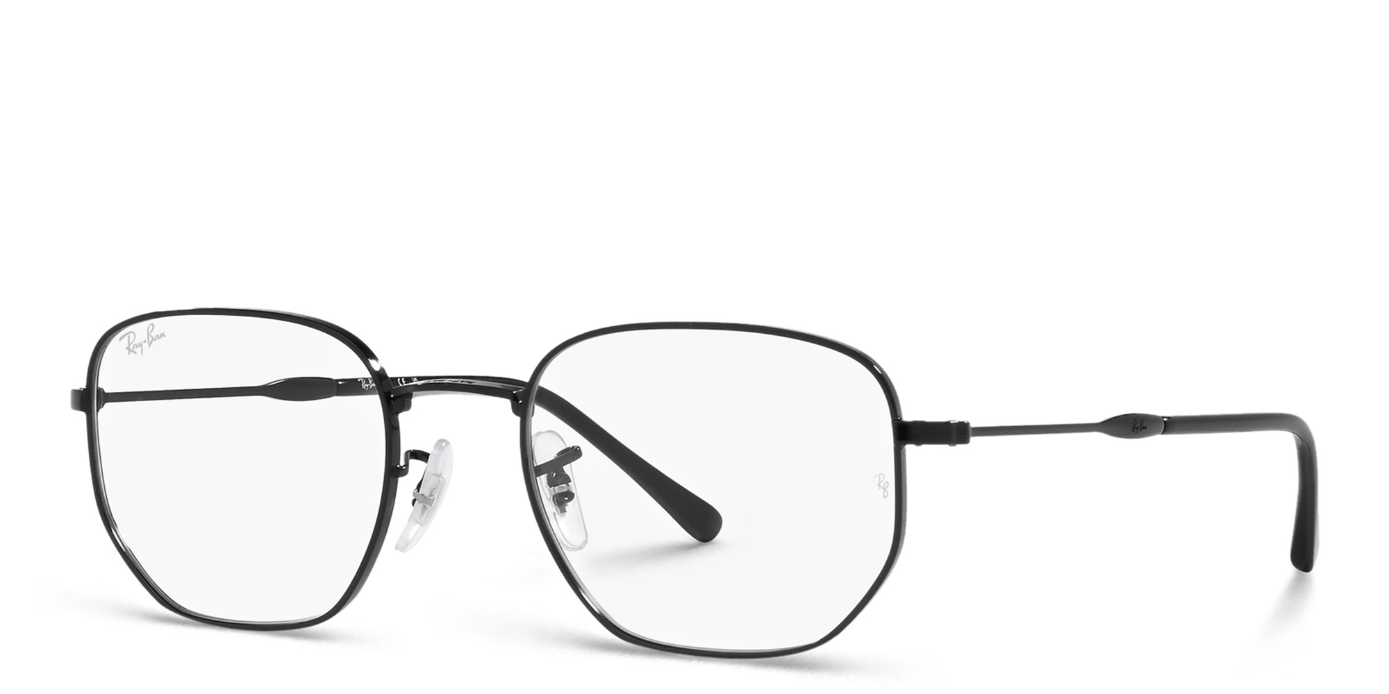 Shop Ray-Ban Optics Unisex Irregular Eyeglasses in Black online.