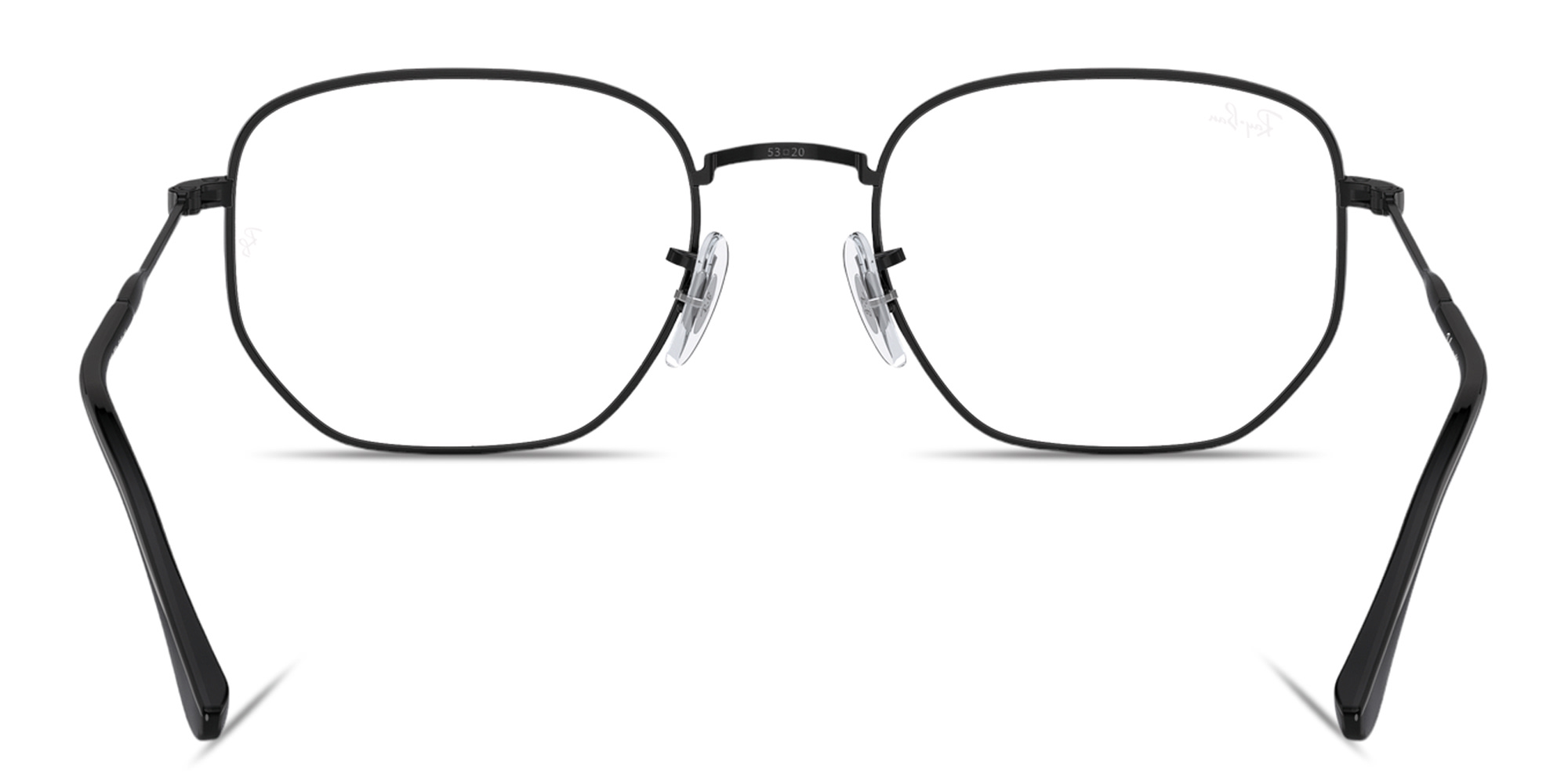 Shop Ray-Ban Optics Unisex Irregular Eyeglasses in Black online.
