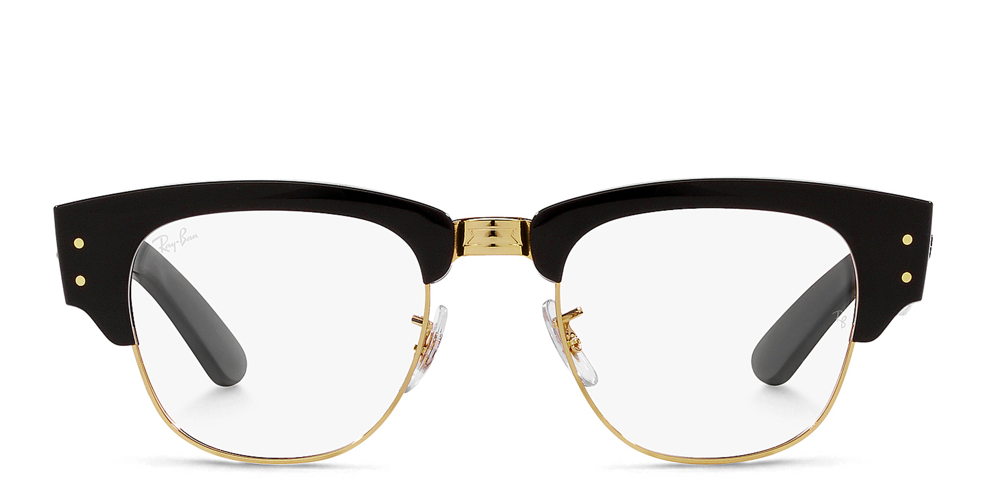 Shop Ray-Ban Mega Clubmaster Unisex Square Eyeglasses in Black online.