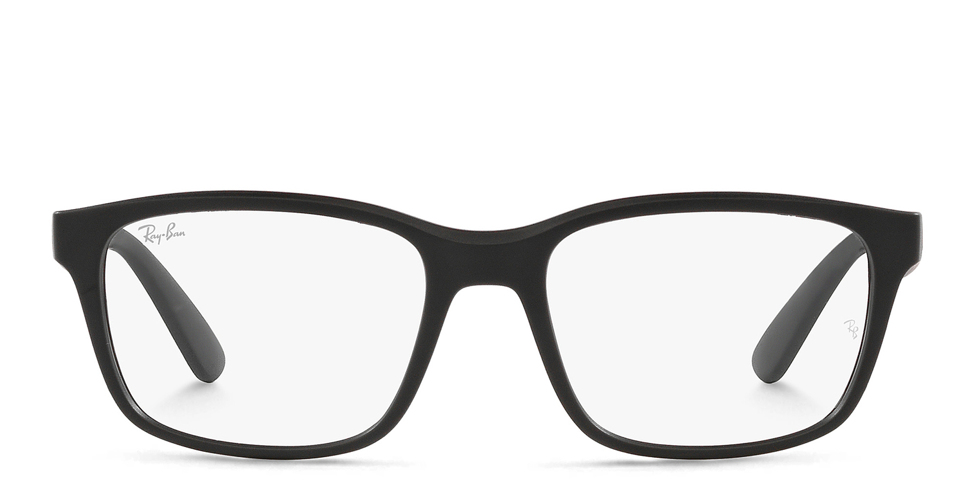 نظارات طبية مربّعة للجنسين من راي بان بلون أسود - صورة المنتج 1