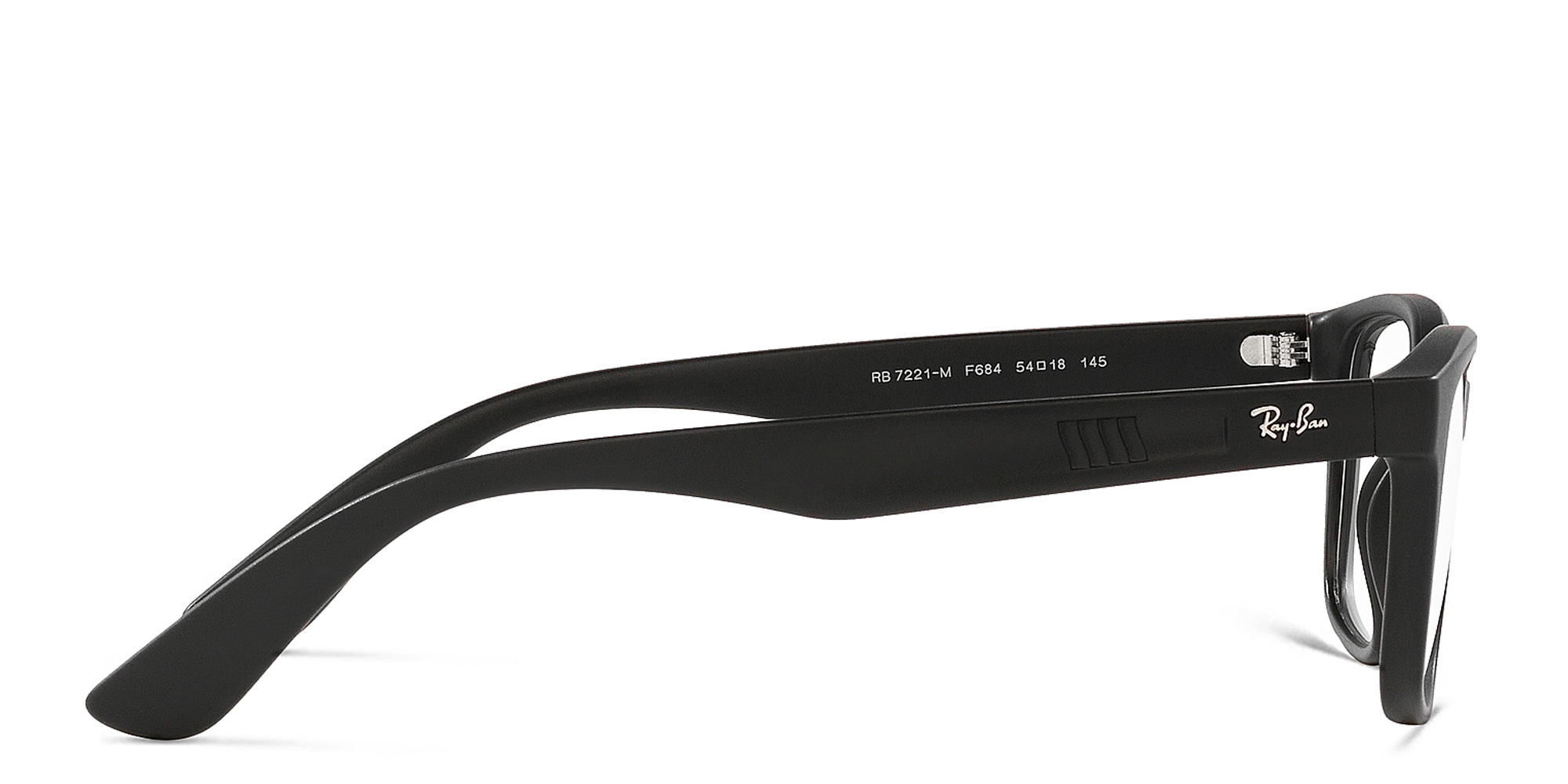 نظارات طبية مربّعة للجنسين من راي بان بلون أسود - صورة المنتج 3