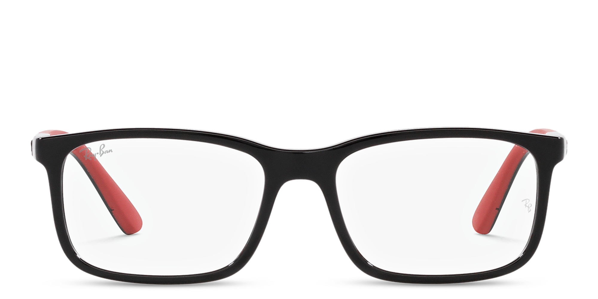 تسوق نظارات طبية مستطيلة للأطفال راي بان جونيور بلون أسود على أحمر أونلاين.