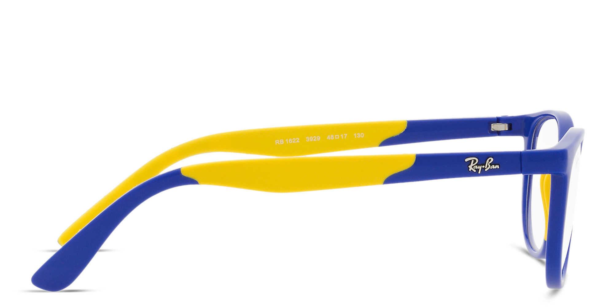 Shop Ray-Ban Junior Kids Pillow Eyeglasses in Blue On Yellow online.