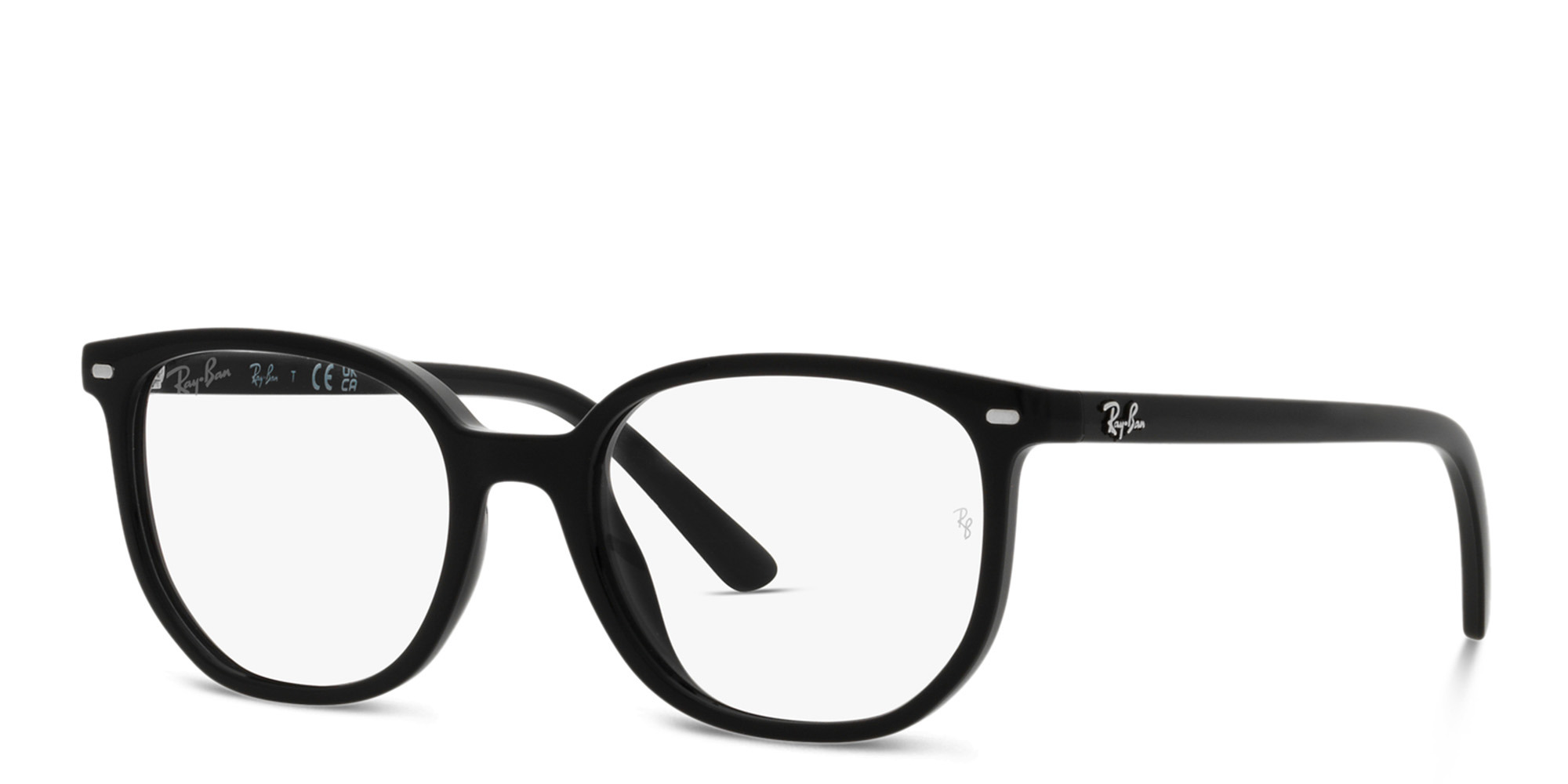 Shop Ray-Ban Junior Elliot Kids Irregular Eyeglasses in Black online.