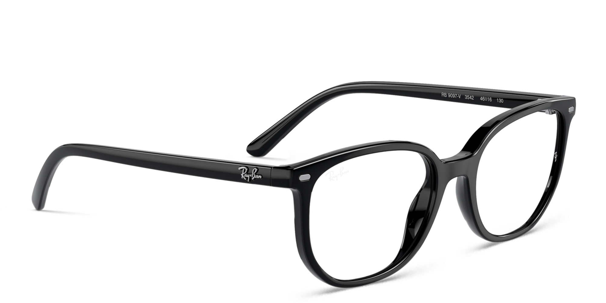 Shop Ray-Ban Junior Elliot Kids Irregular Eyeglasses in Black online.