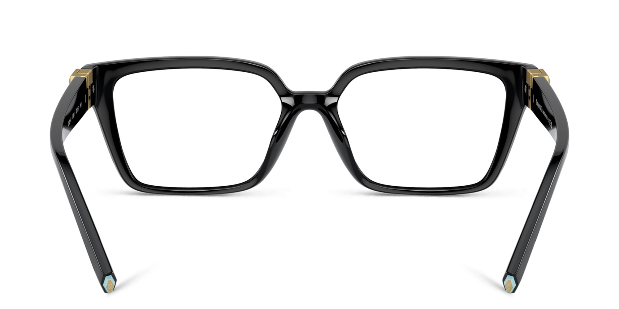 TIFFANY Wide Rectangle Eyeglasses in Black – Product Photo 4