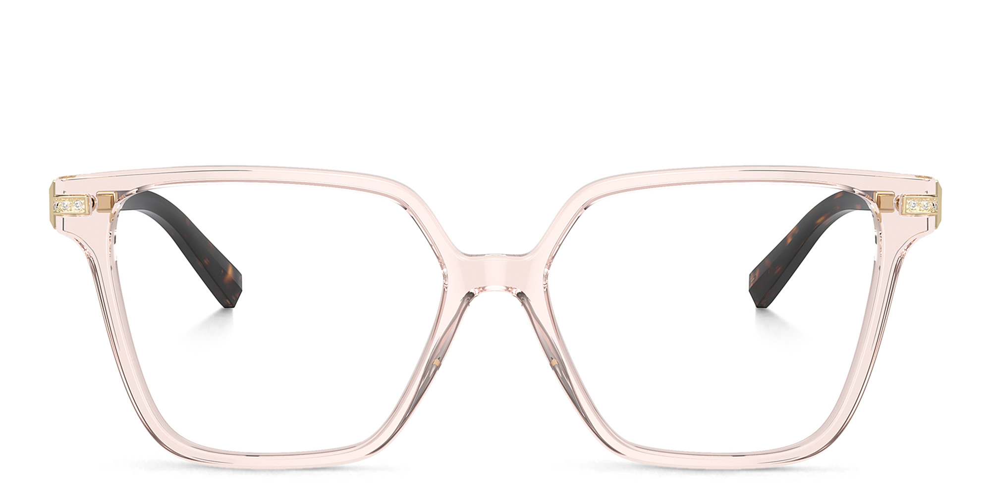 Shop TIFFANY T Motif Square Eyeglasses in Crystal Nude online.