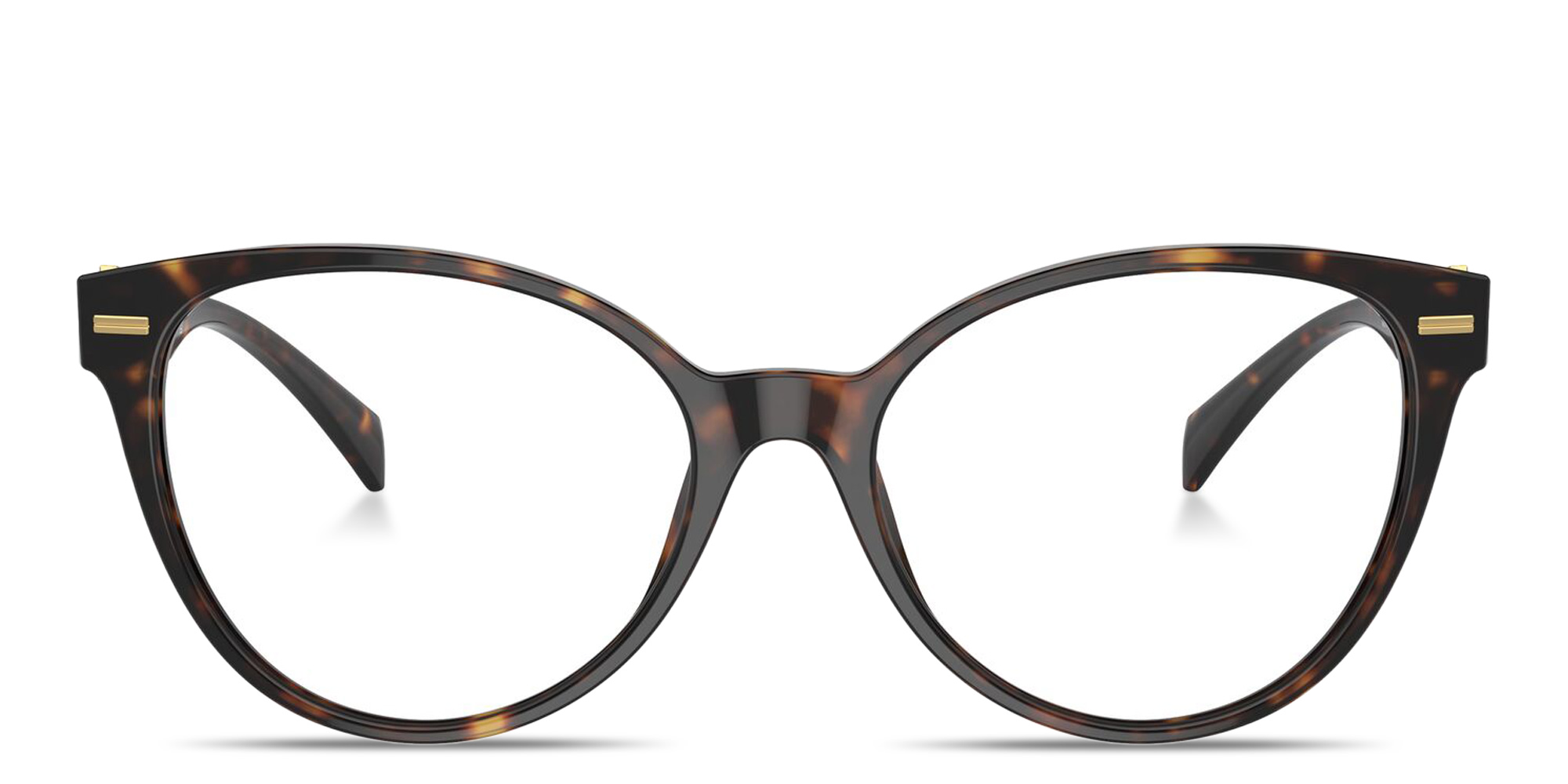 Shop VERSACE Medusa Wide Cat-Eye Eyeglasses in Havana online.