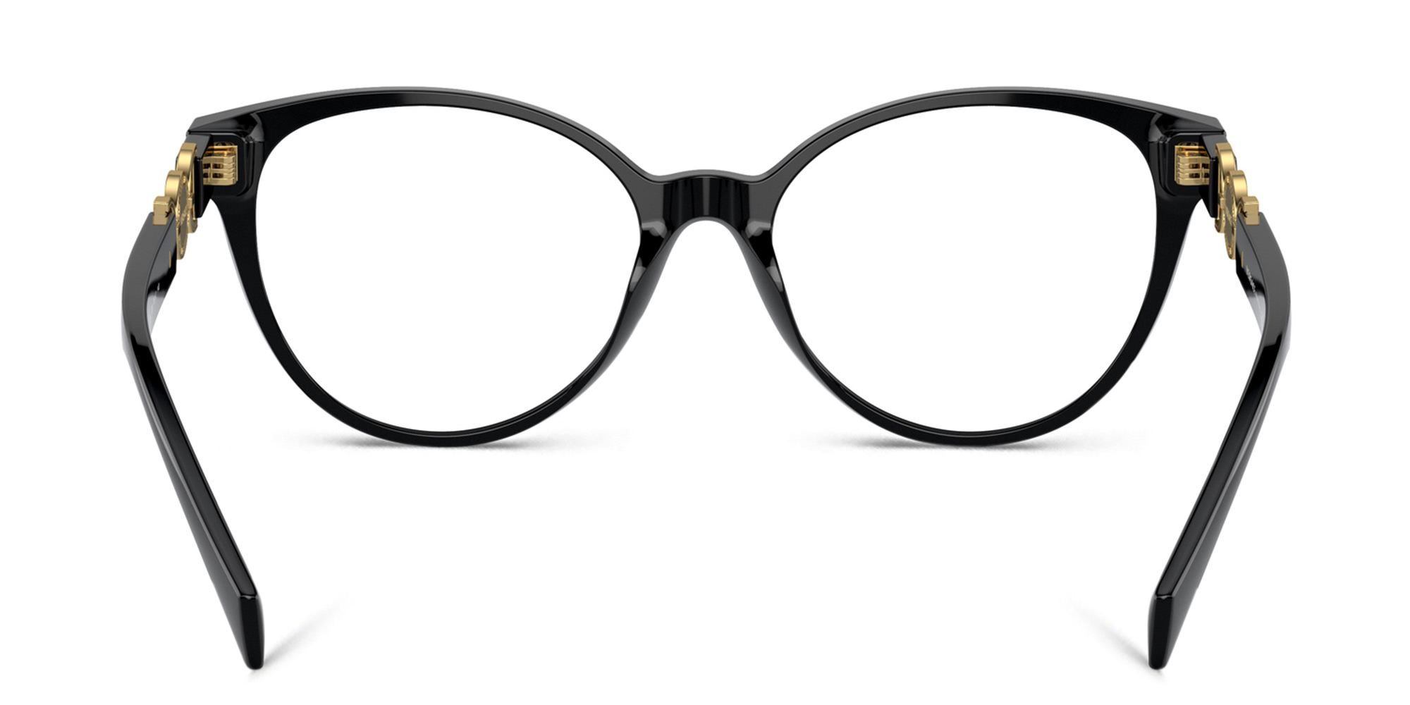 VERSACE Medusa Wide Cat-Eye Eyeglasses in Black – Product Photo 4