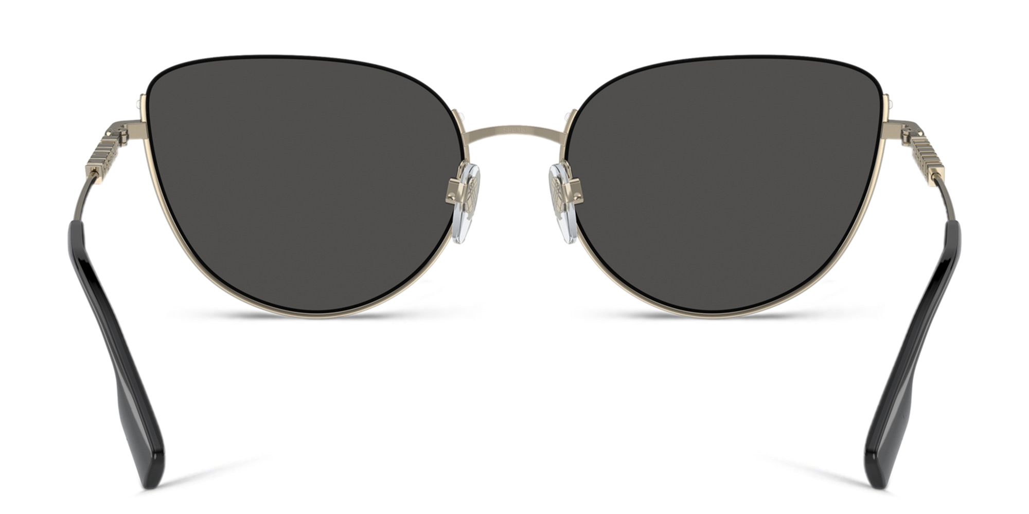 Shop BURBERRY Half-Rim Cat-Eye Sunglasses in Light Gold online.