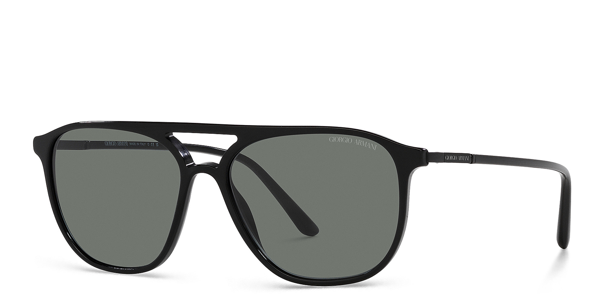 GIORGIO ARMANI Pilot Sunglasses in Black – Product Photo 2