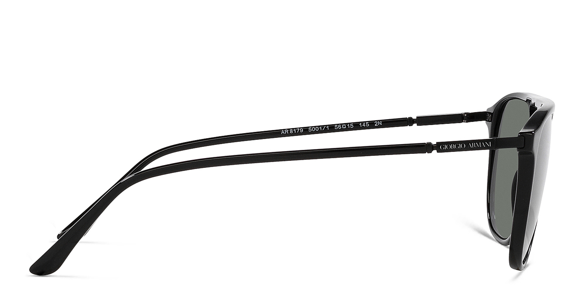 GIORGIO ARMANI Pilot Sunglasses in Black – Product Photo 3