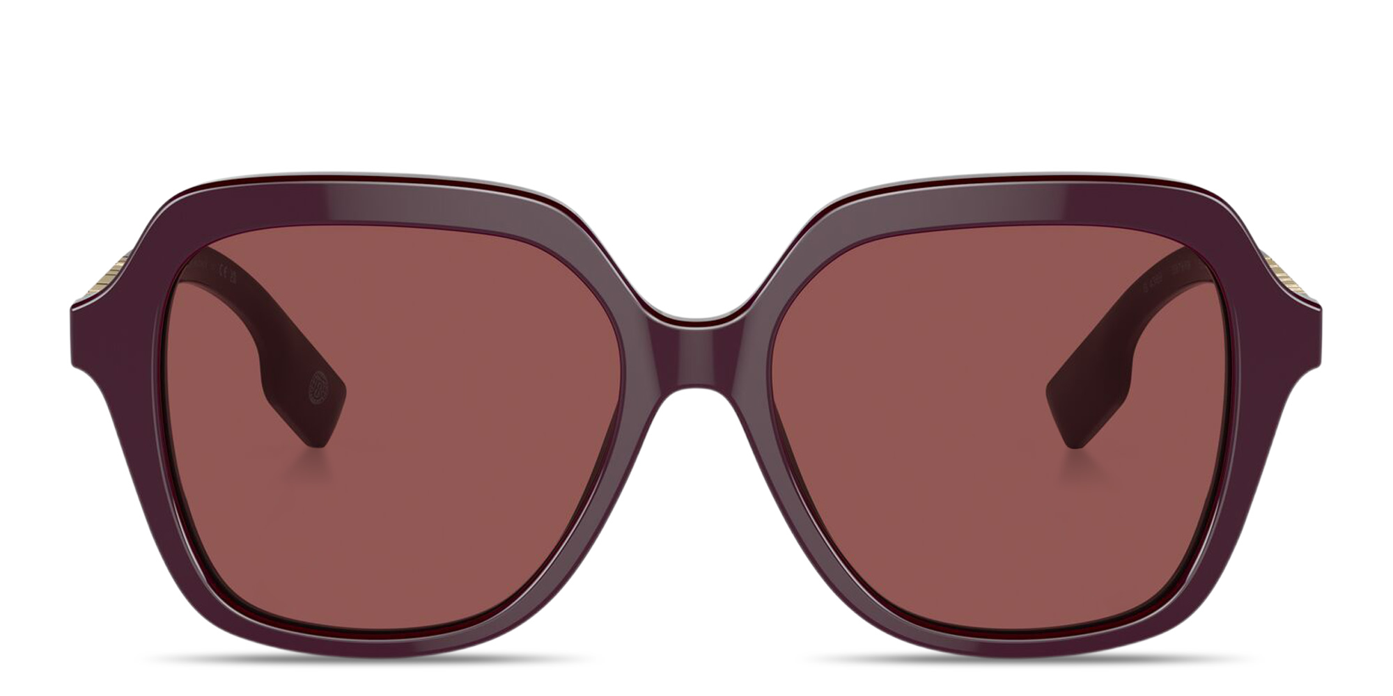 Shop BURBERRY Joni Oversized Square Sunglasses in Burgundy online.