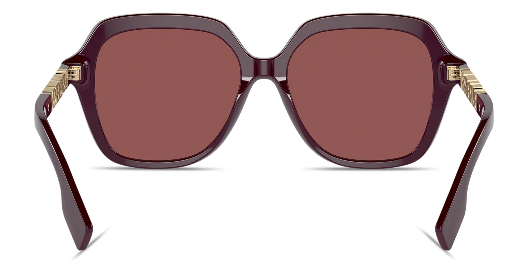 Shop BURBERRY Joni Oversized Square Sunglasses in Burgundy online.