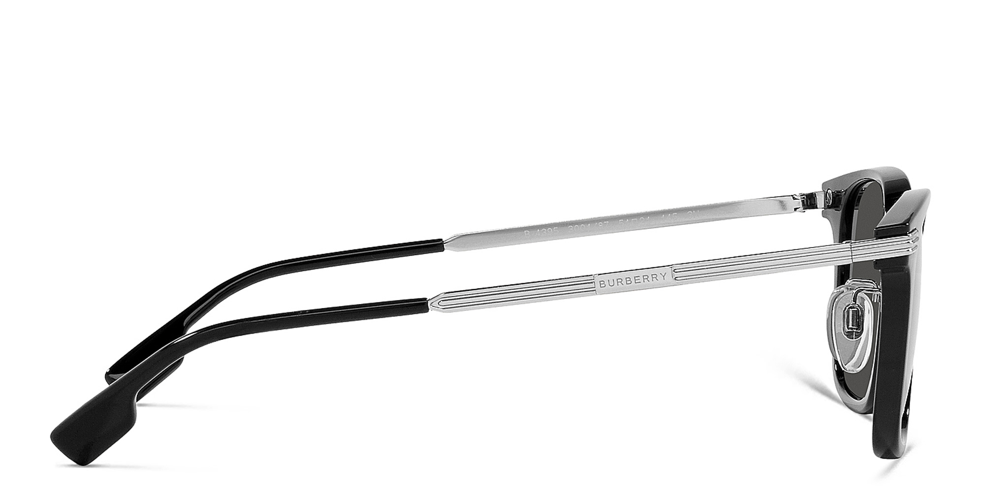 نظارات شمسية مربّعة من بربري بلون أسود - صورة المنتج 3