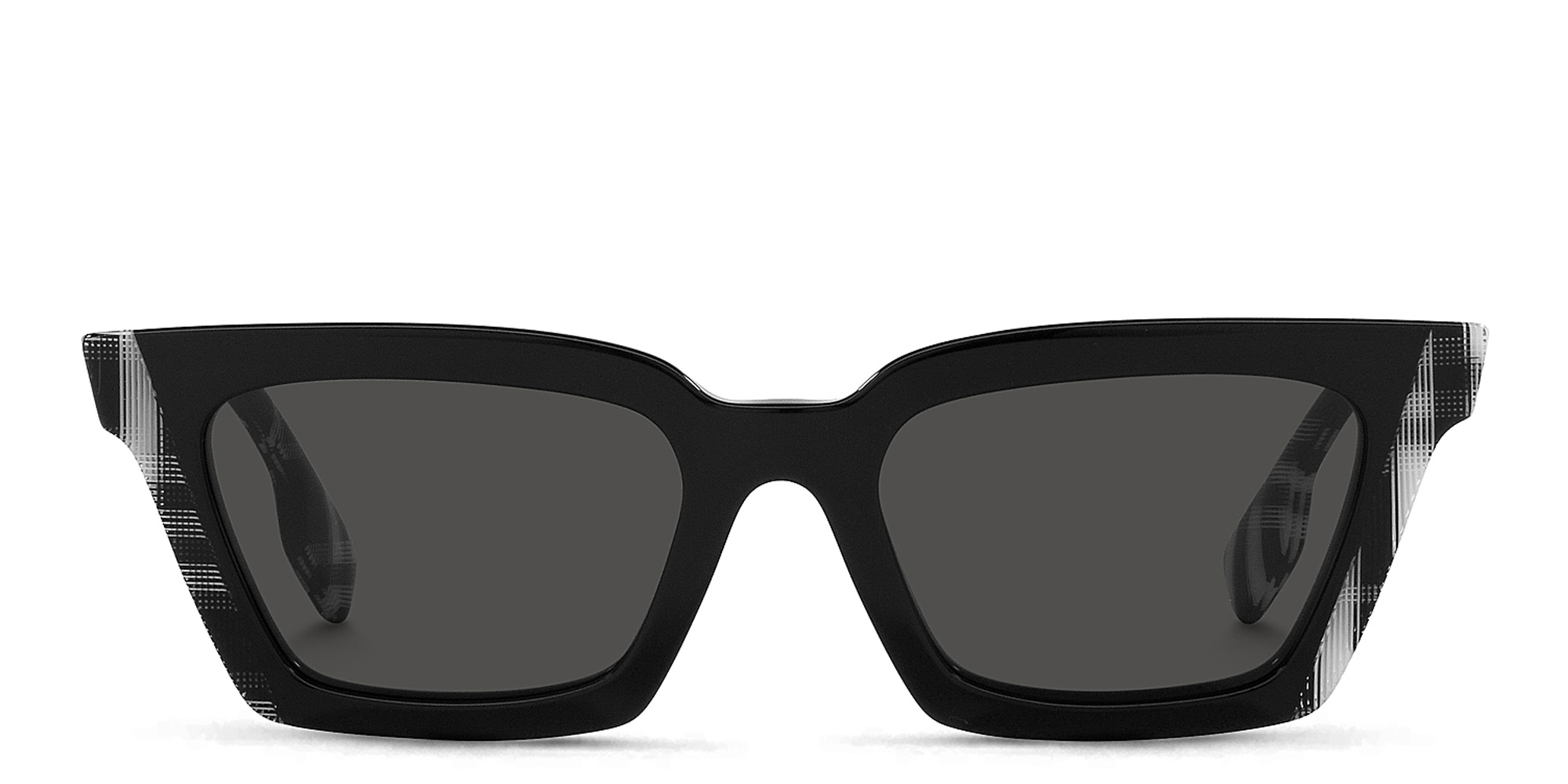Shop BURBERRY Square Sunglasses in Black online.