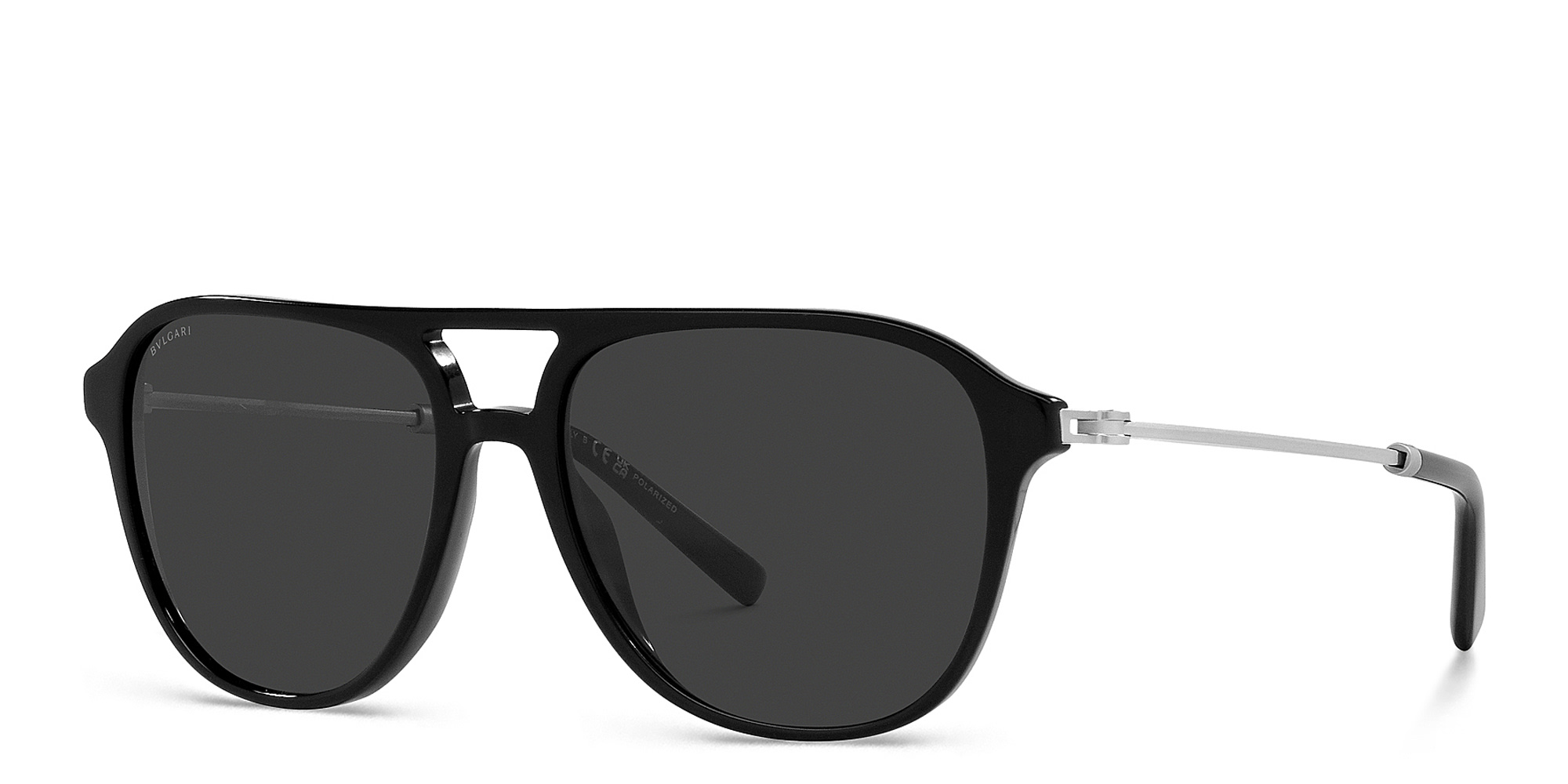 BVLGARI Pilot Sunglasses in Black – Product Photo 2