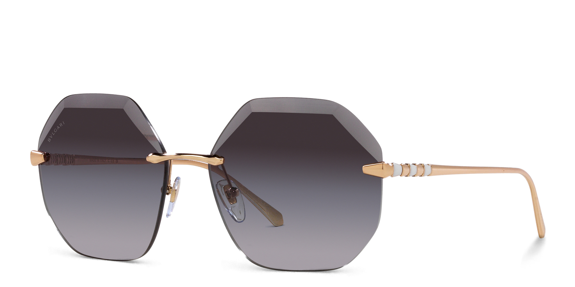 Buy BVLGARI Oversized Rimless Irregular Sunglasses Online MAGRABi KSA